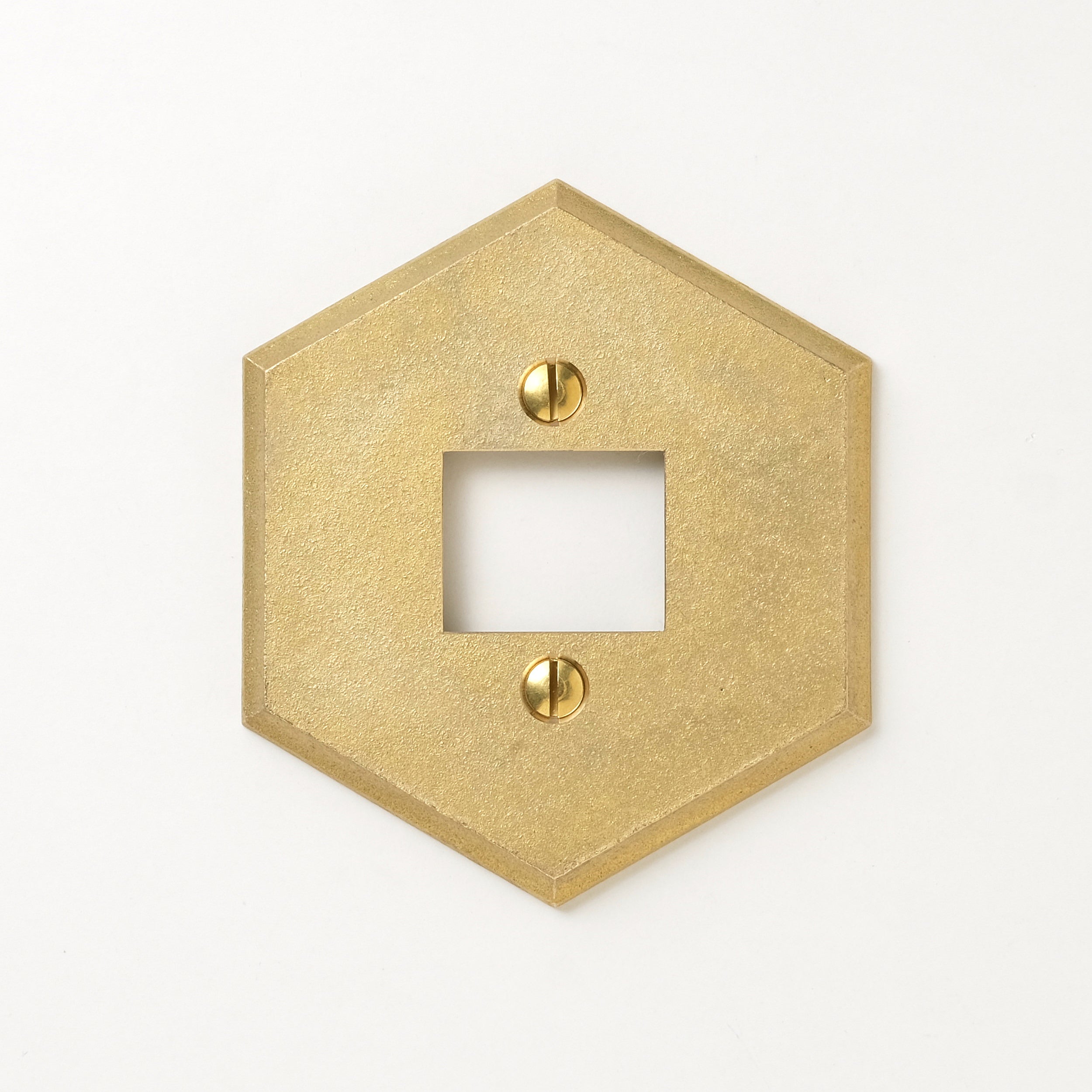 フタガミ プレート 真鍮 半連1口用 六角