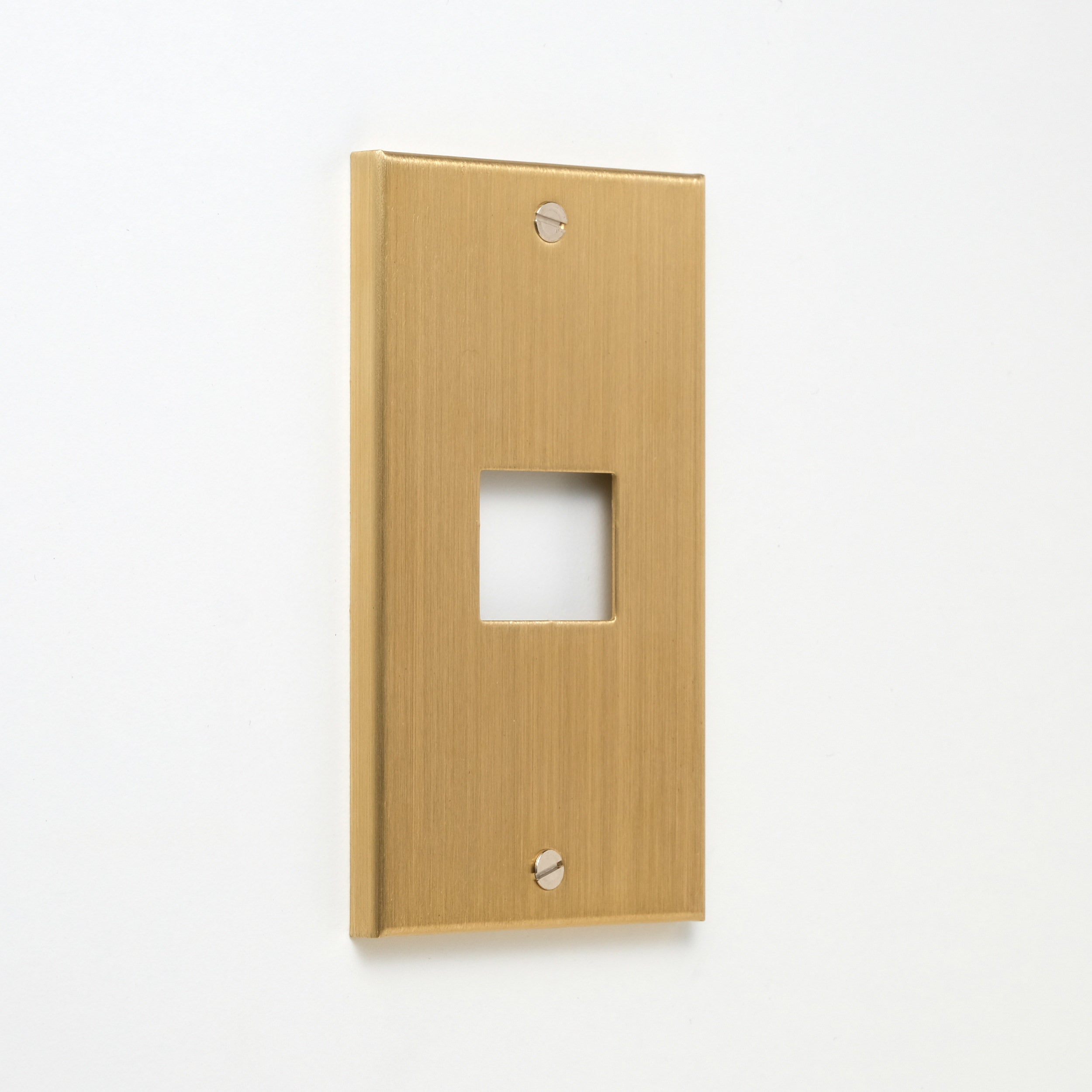 コンセンティック 真鍮ヘアライン プレート1連1口用