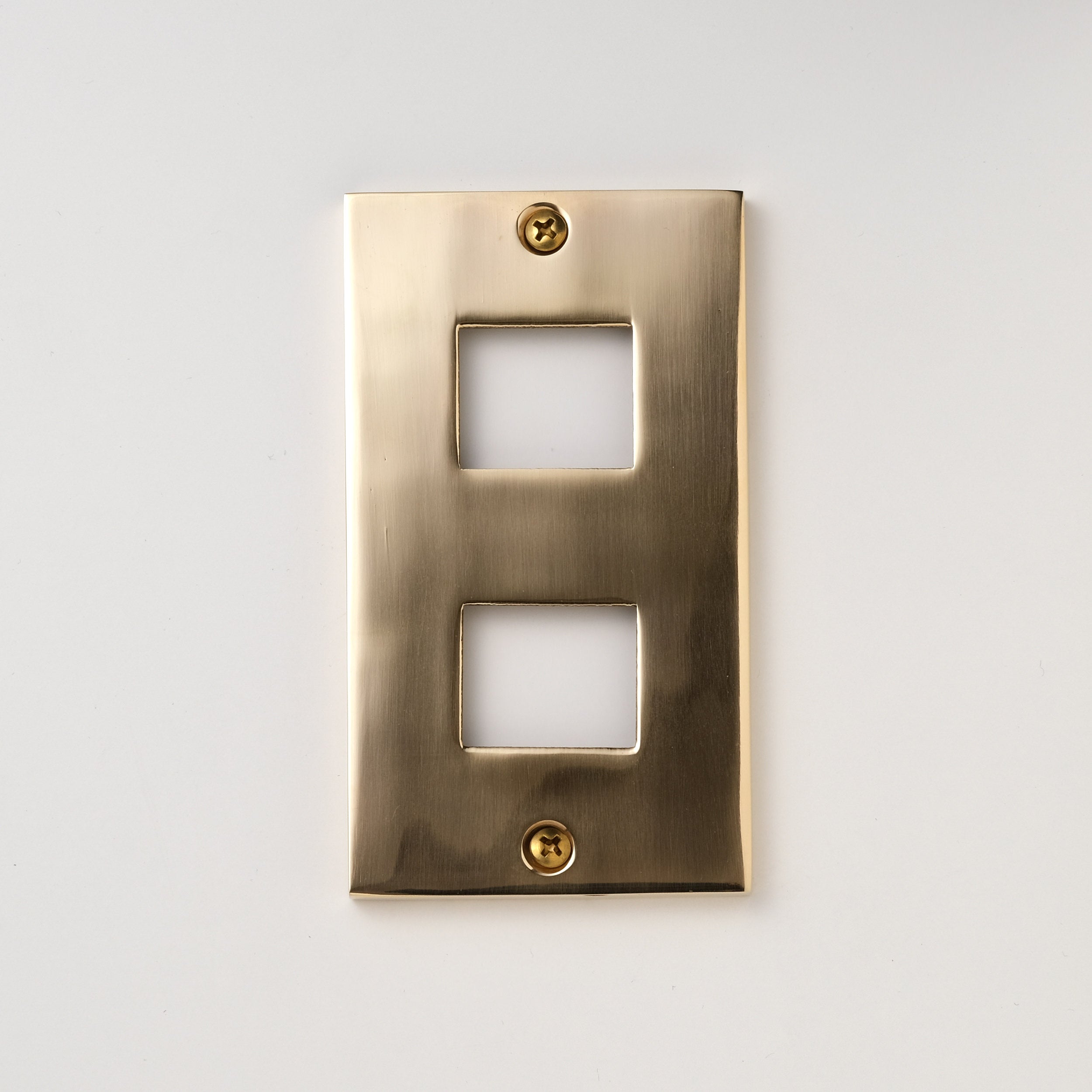 JC 真鍮素地 プレート1連2口用