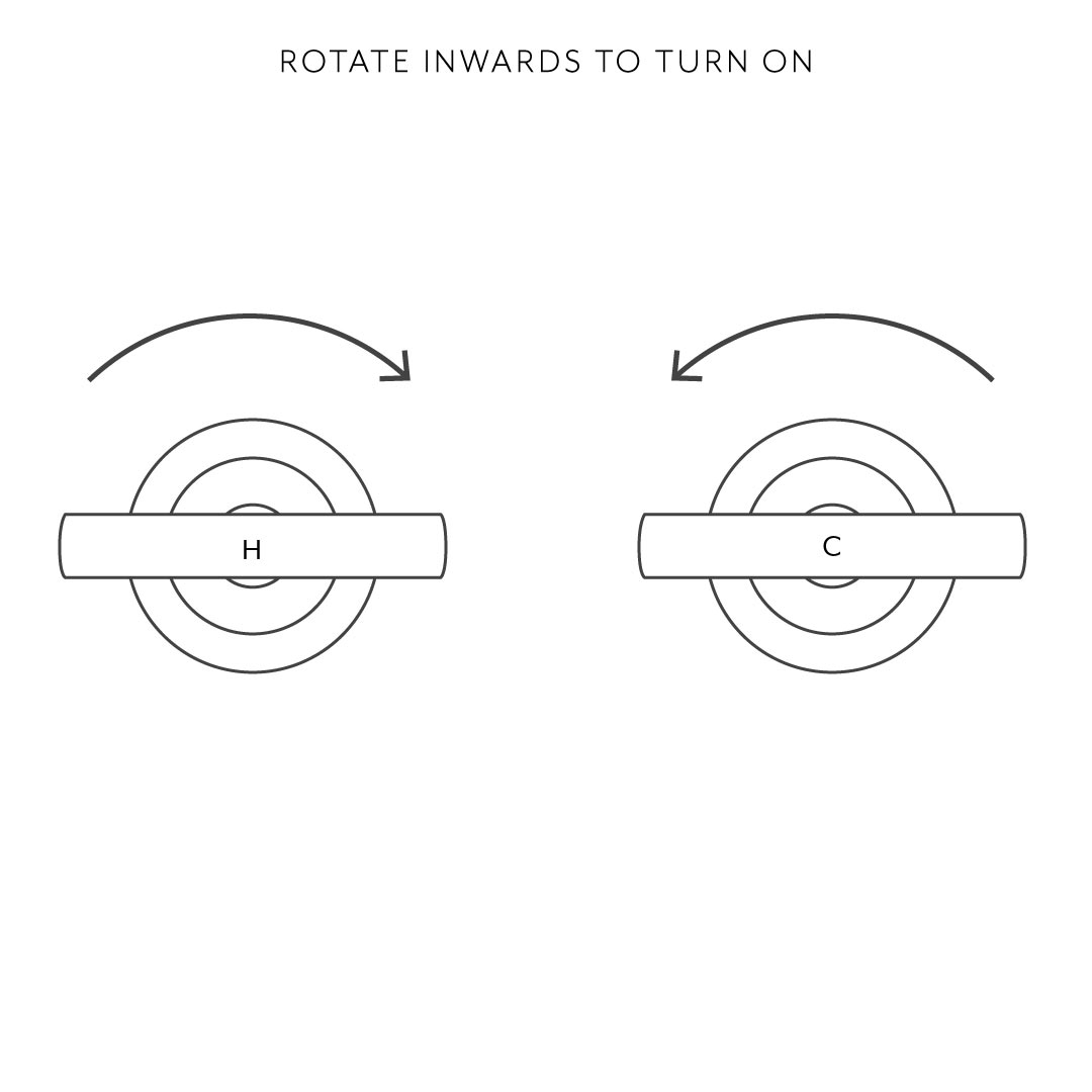 バ-ル・壁付2穴  混合水栓用ハンドル 銅
