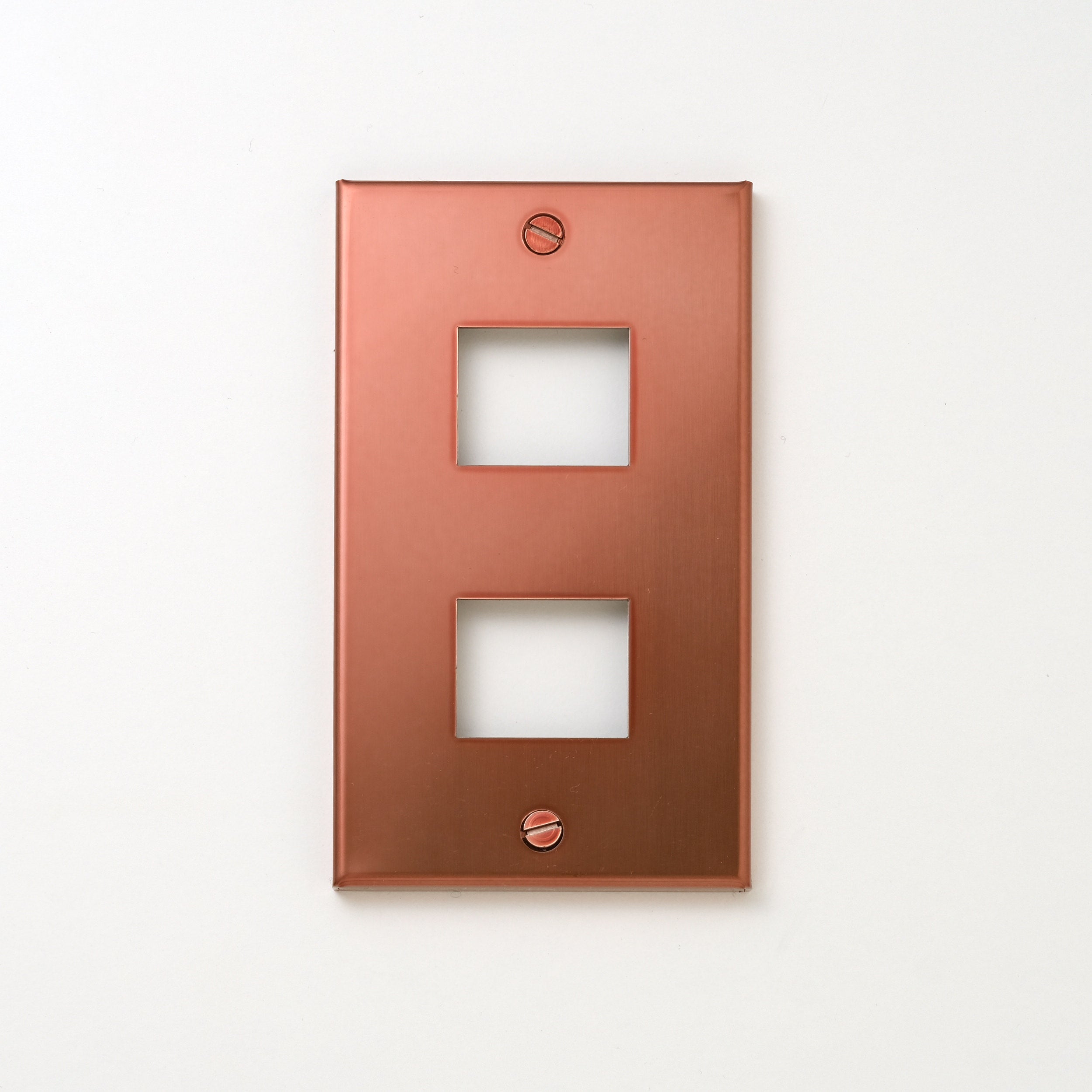 コンセンティック 銅色(光沢) プレート1連2口用