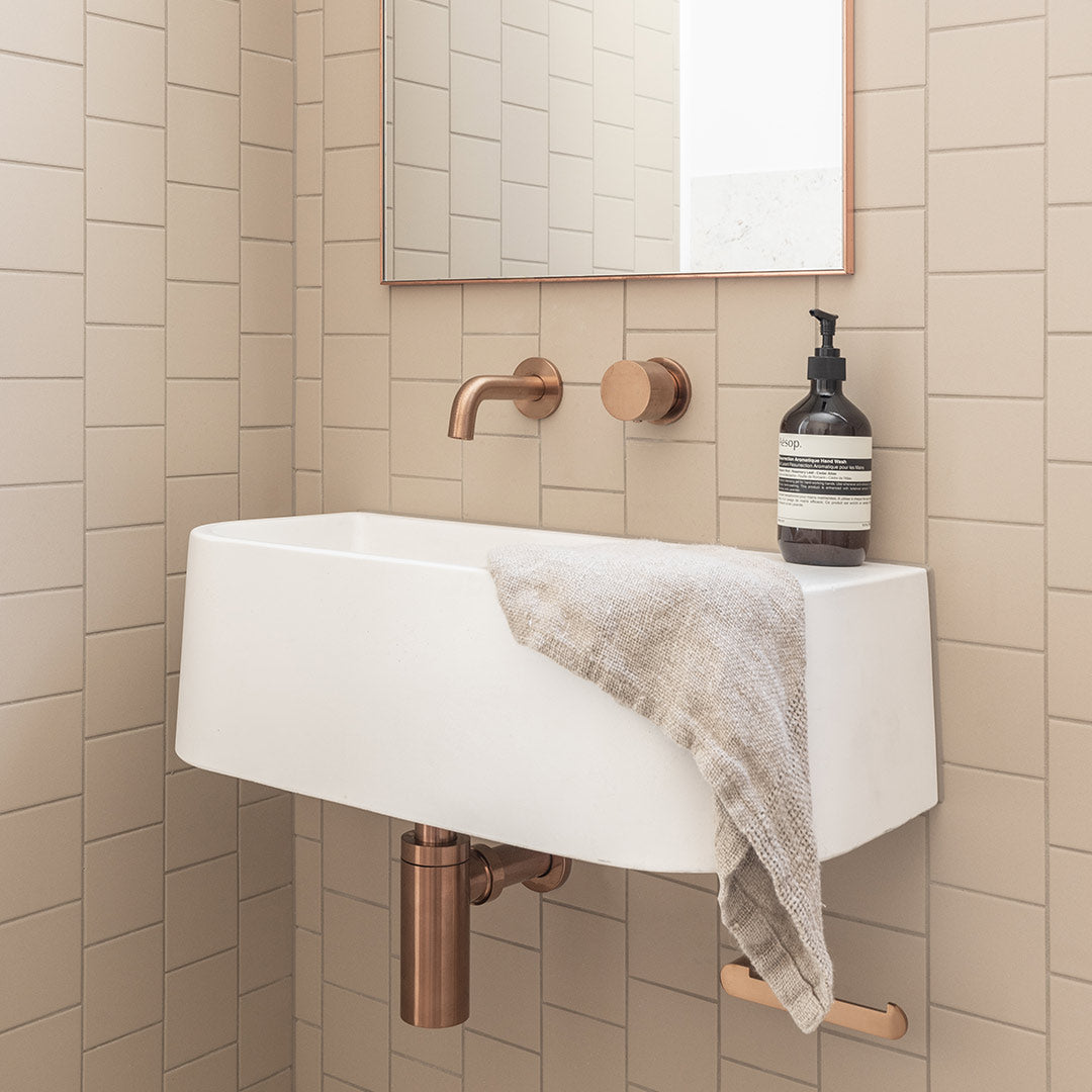 ミラニ・壁付1穴 混合水栓用ダイヤルハンドル 銅