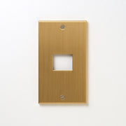 コンセンティック 真鍮ヘアライン プレート1連1口用