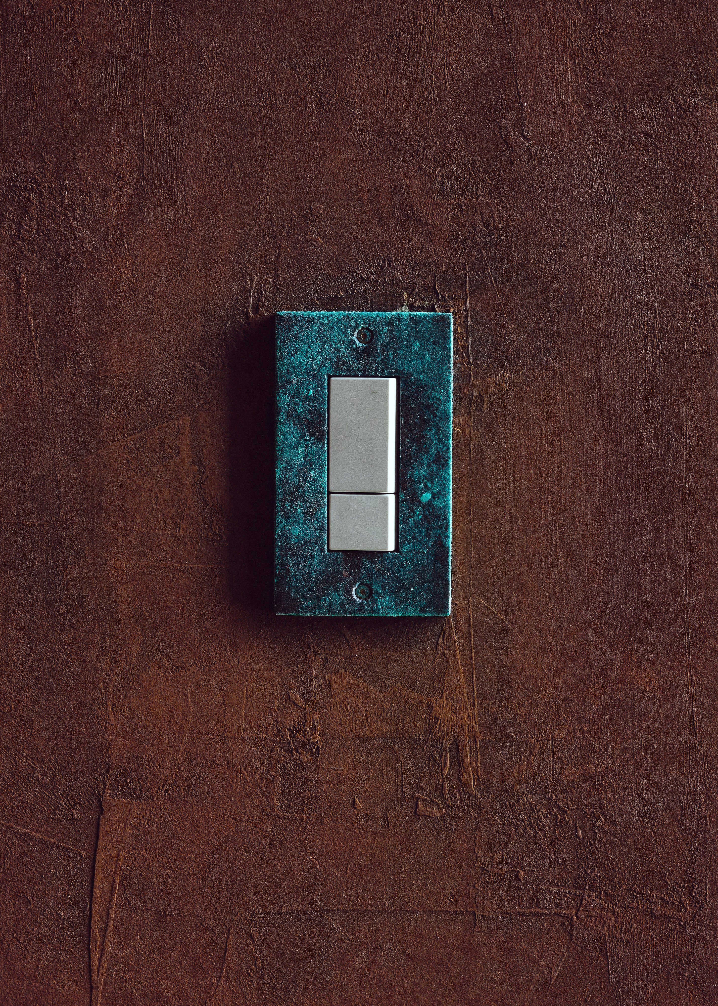 METAL PLATE 鋳肌 丹銅 1連2口