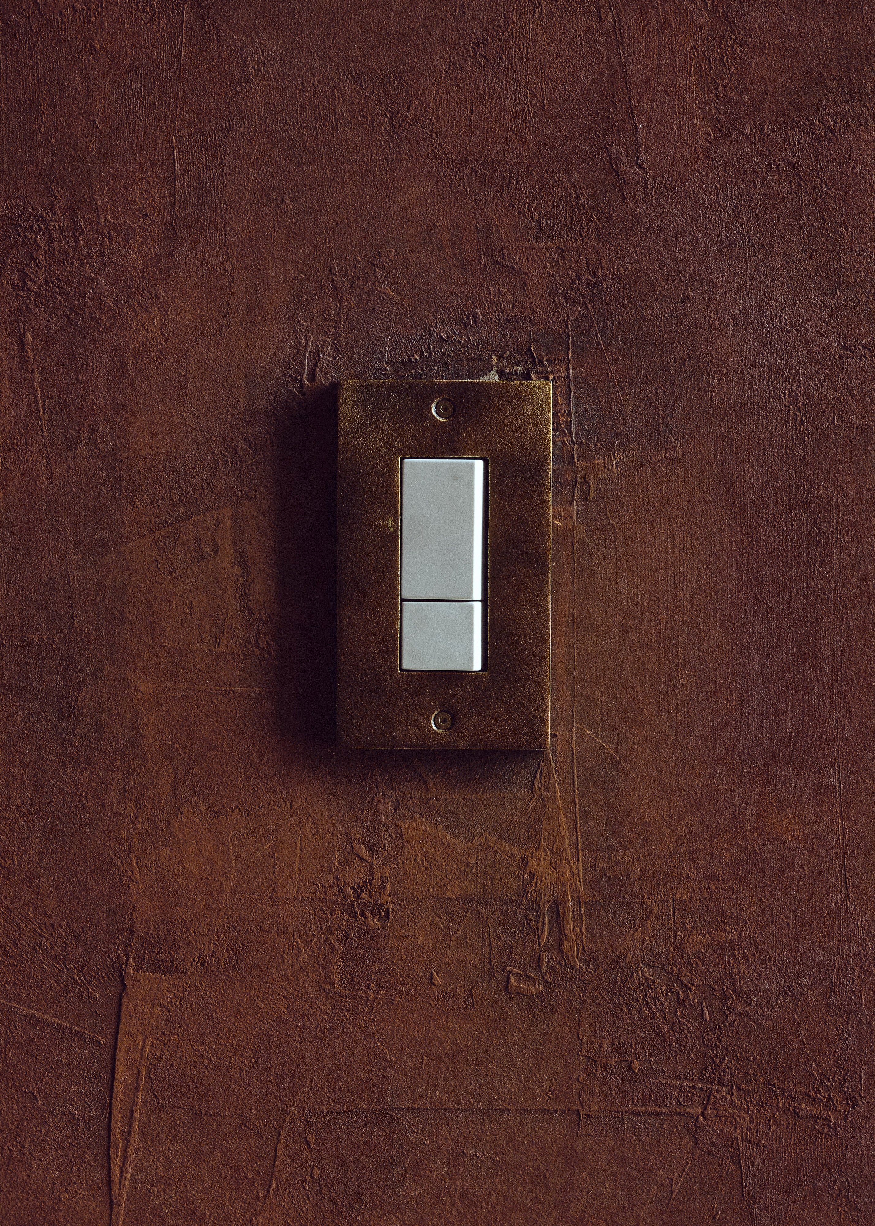 METAL PLATE 鋳肌 丹銅 1連2口