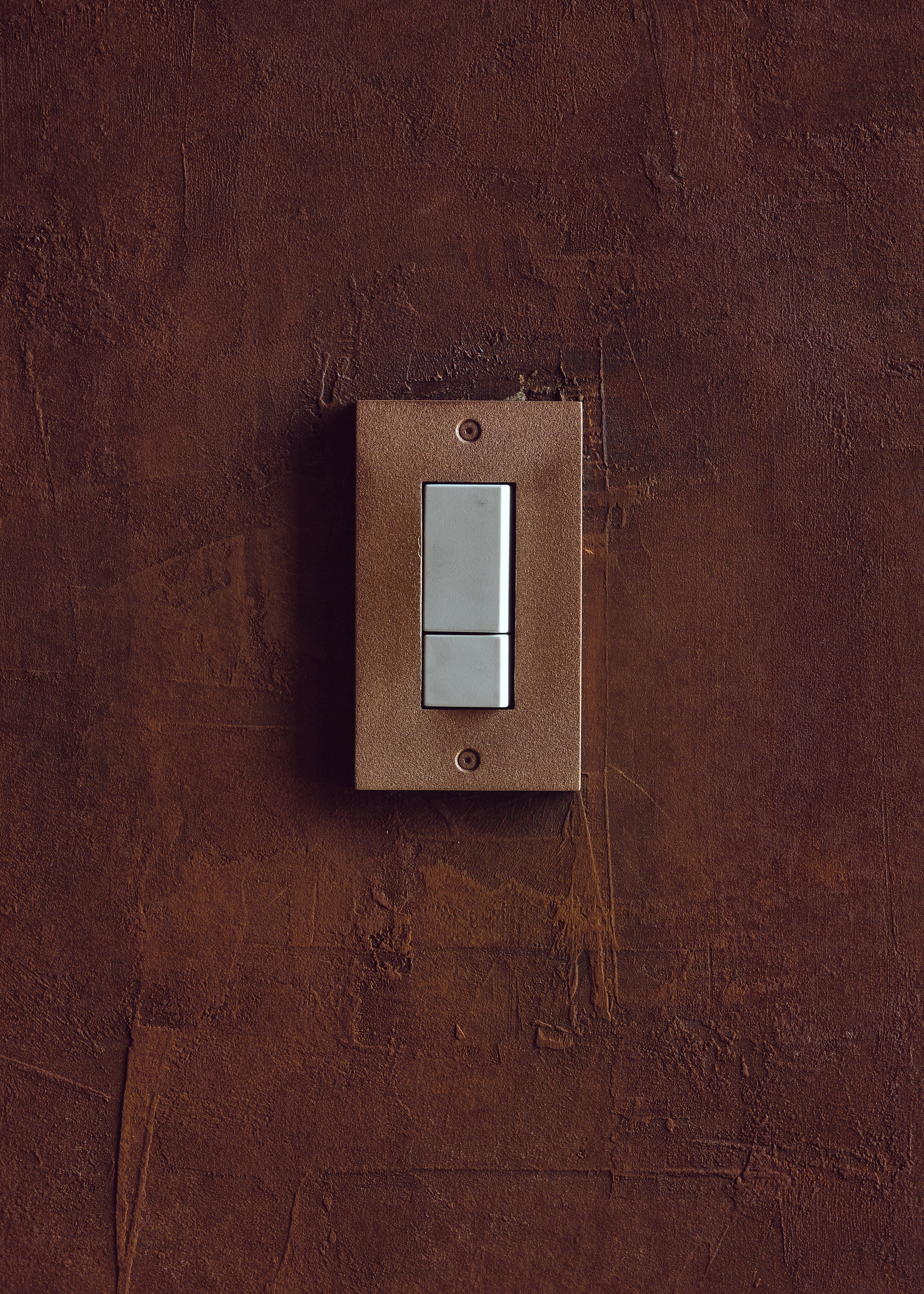 METAL PLATE 鋳肌 丹銅 1連2口