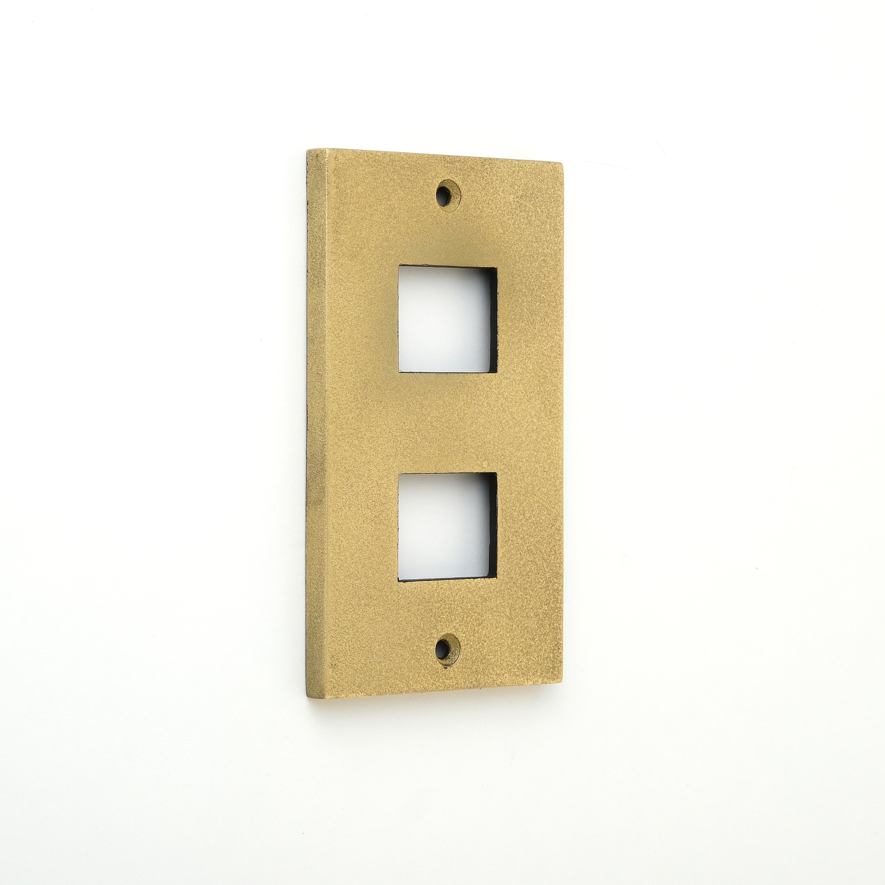 METAL PLATE 鋳肌 真鍮 1連2口