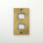 METAL PLATE 鋳肌 真鍮 1連2口