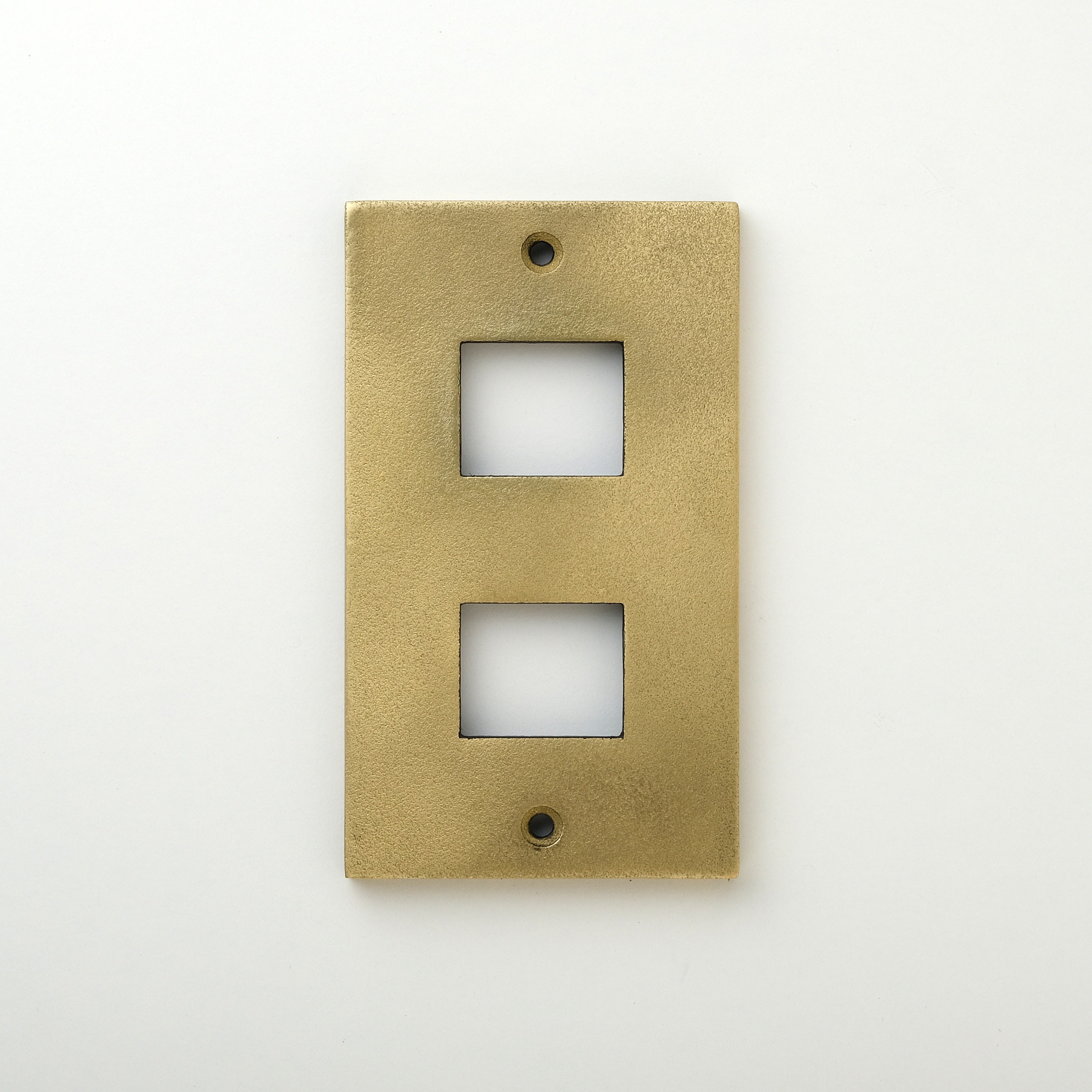 METAL PLATE 鋳肌 真鍮 1連2口