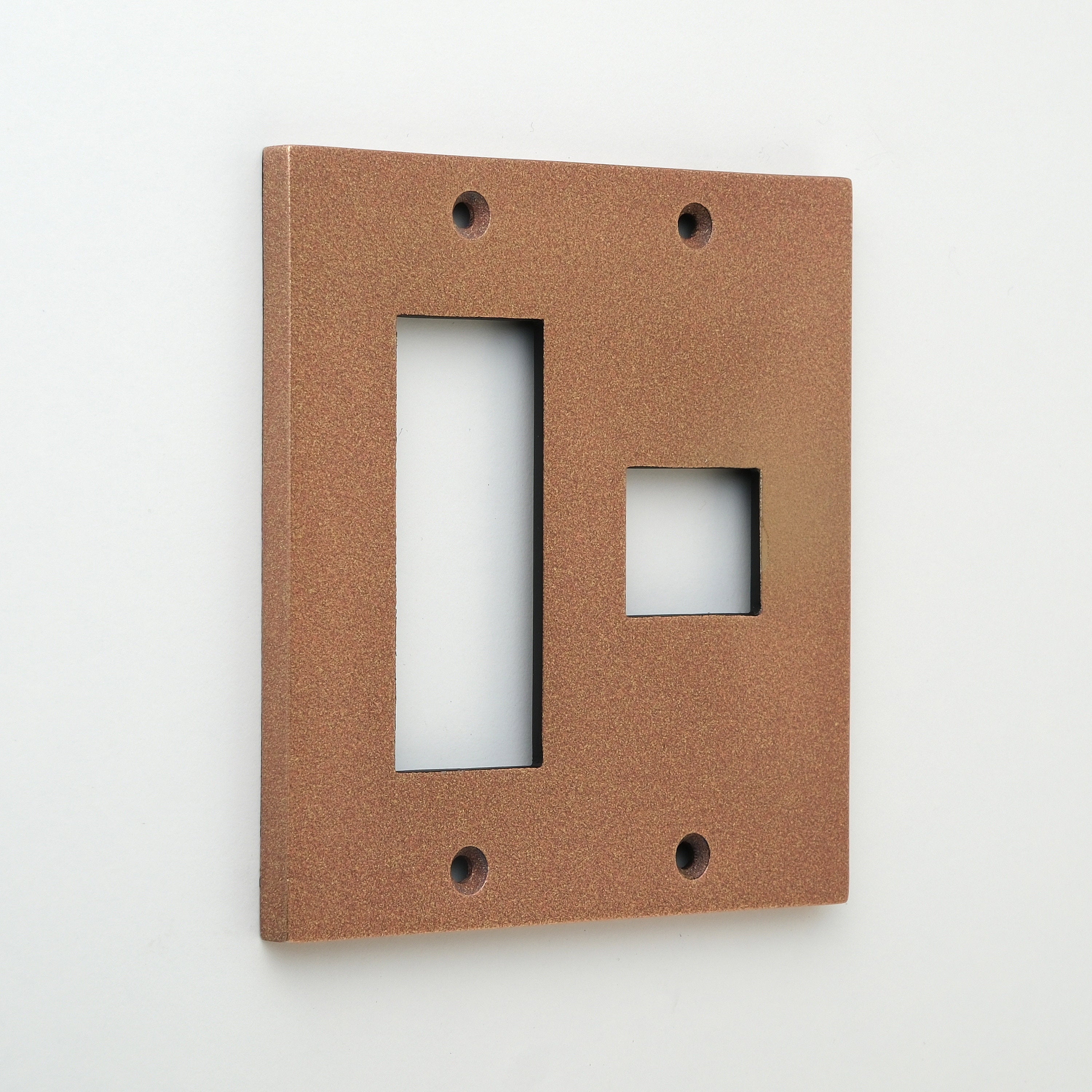 METAL PLATE 鋳肌 銅 2連1口＋3口