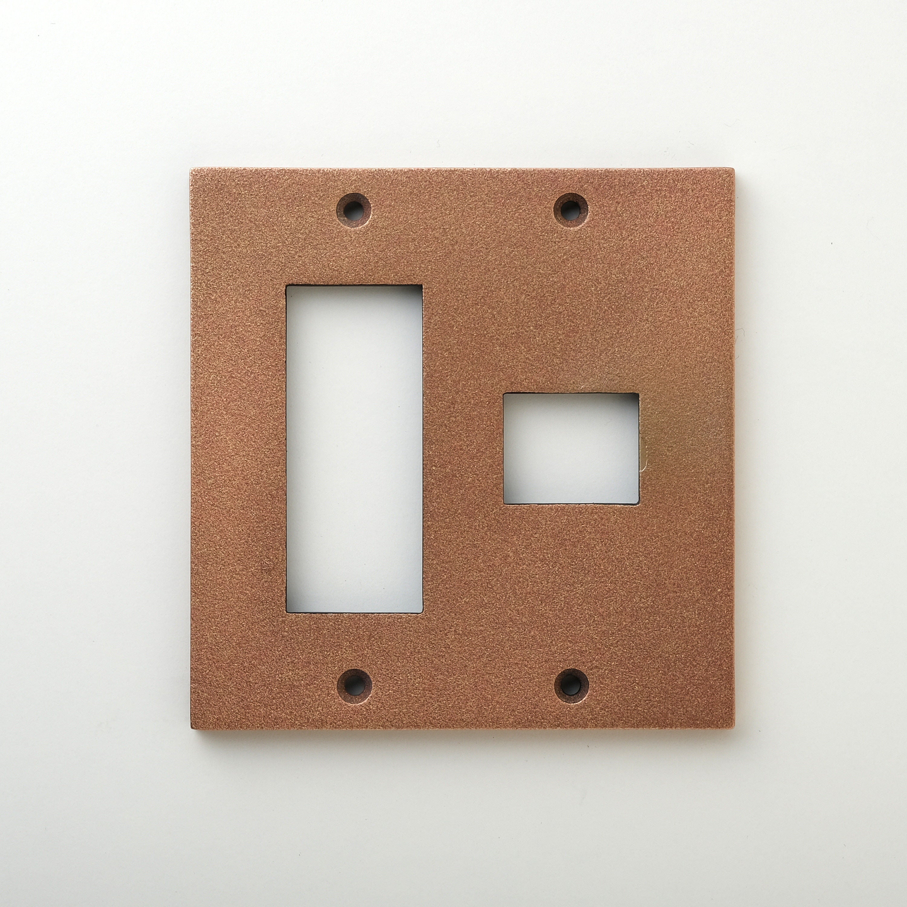 METAL PLATE 鋳肌 銅 2連1口＋3口