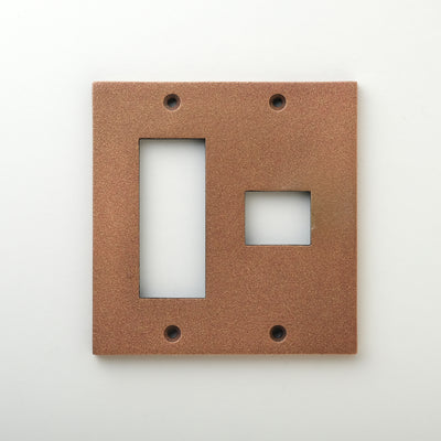 METAL PLATE 鋳肌 銅 2連1口＋3口