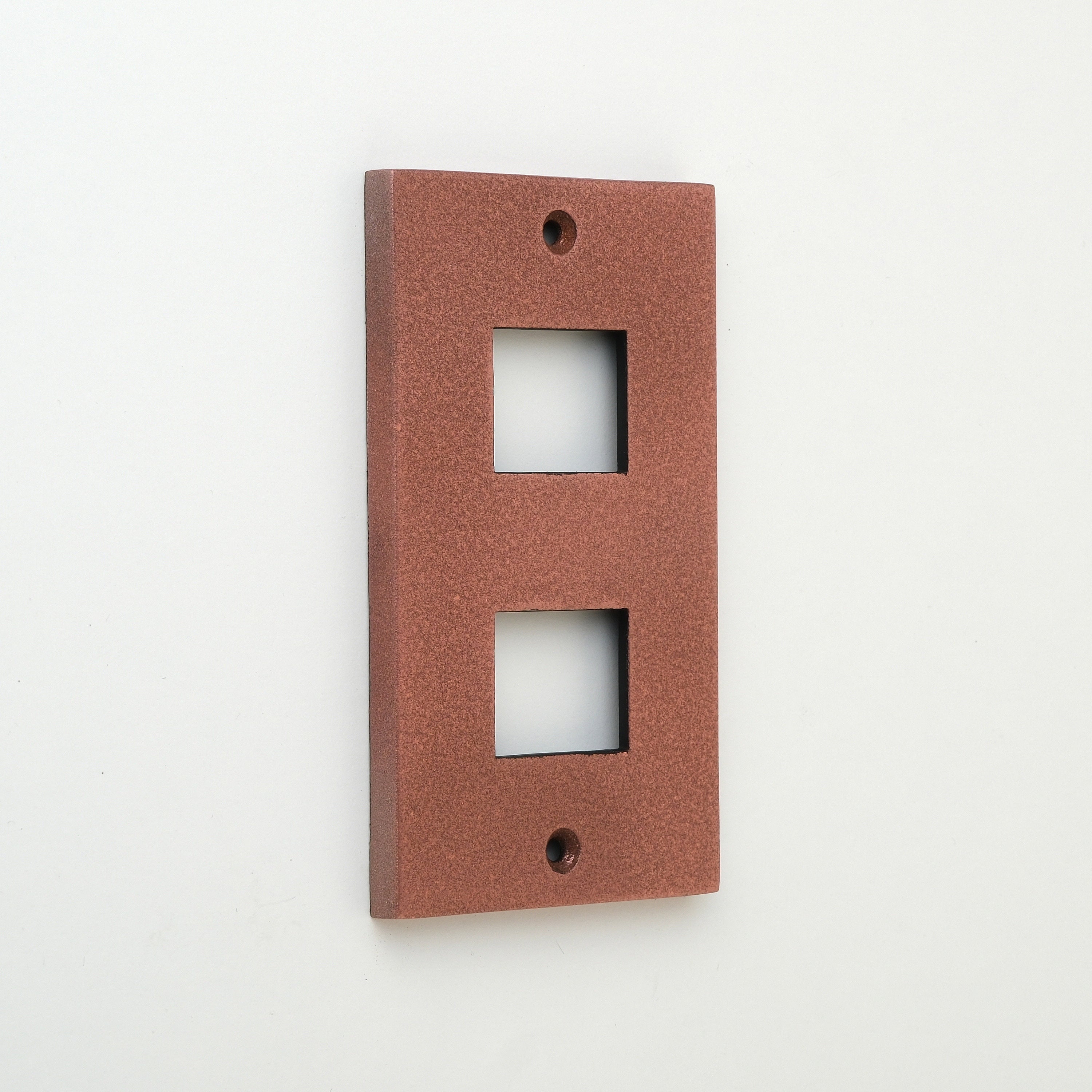 METAL PLATE 鋳肌 丹銅 1連2口