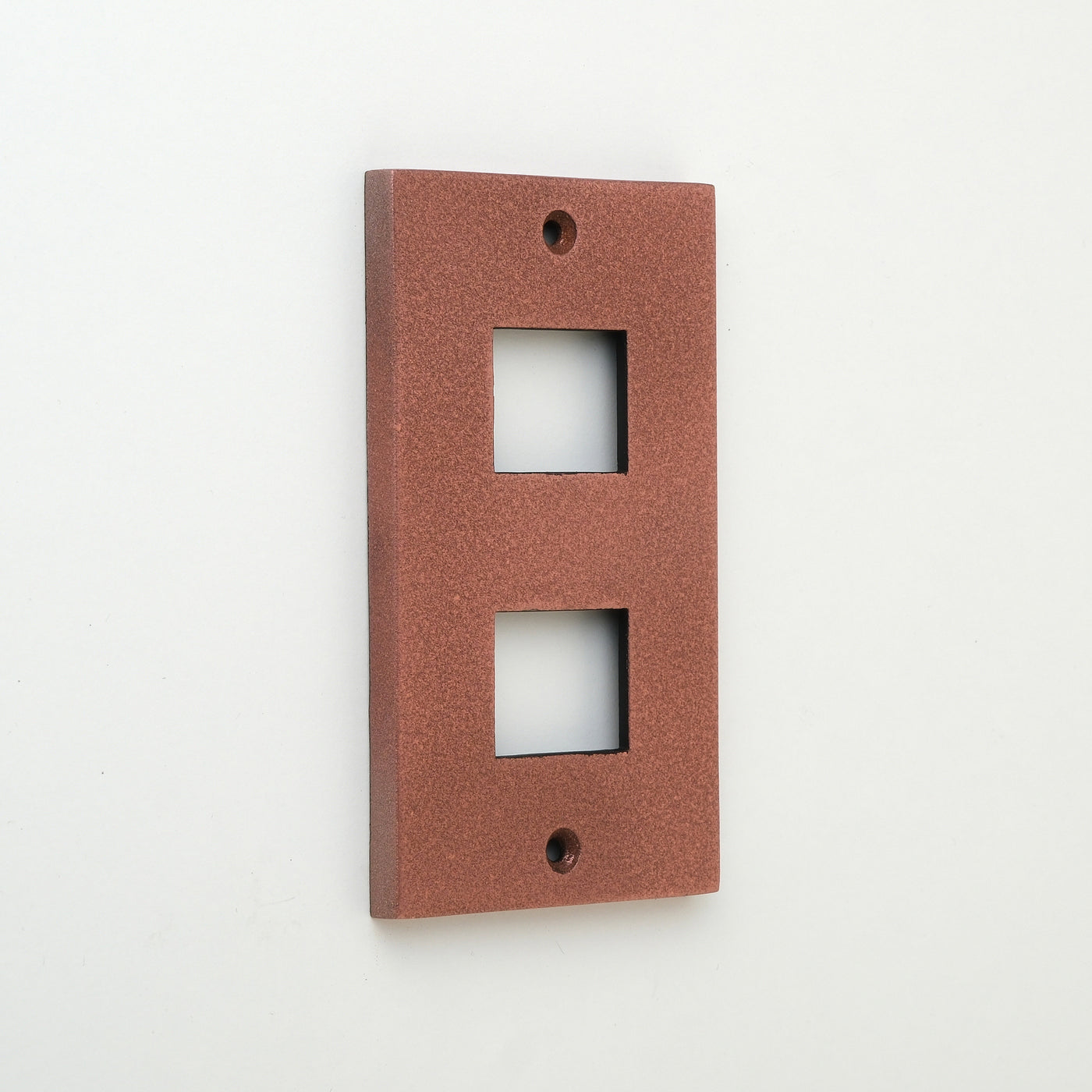 METAL PLATE 鋳肌 丹銅 1連2口