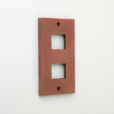 METAL PLATE 鋳肌 丹銅 1連2口