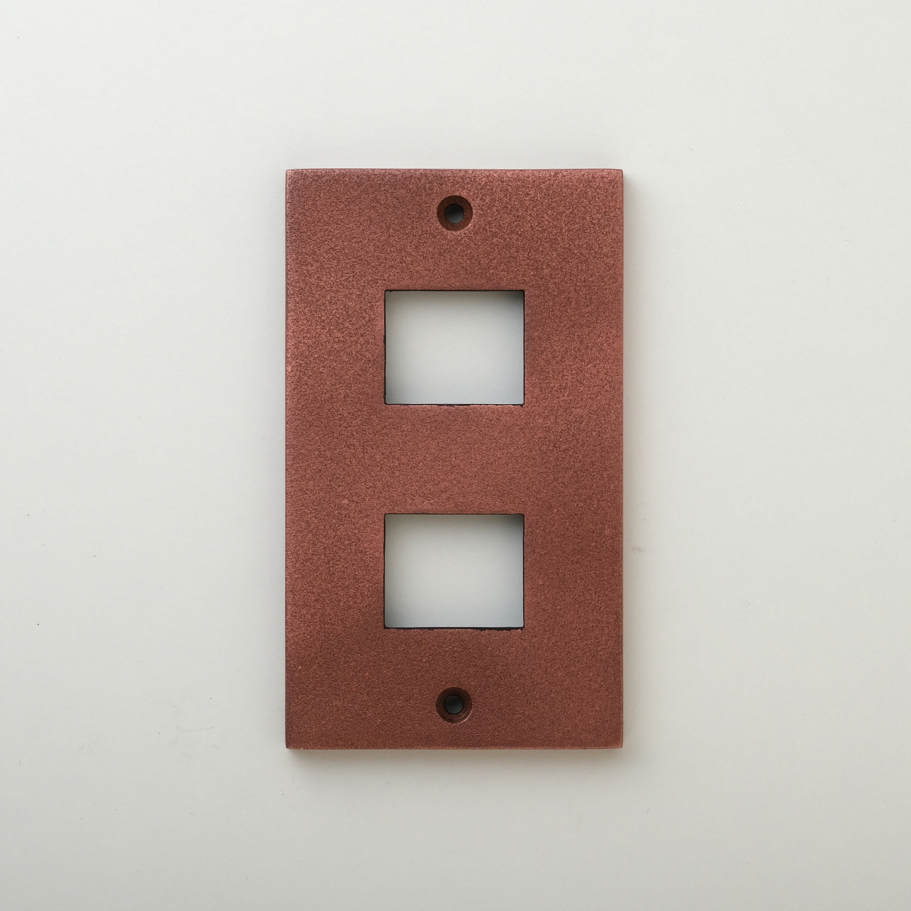 METAL PLATE 鋳肌 丹銅 1連2口