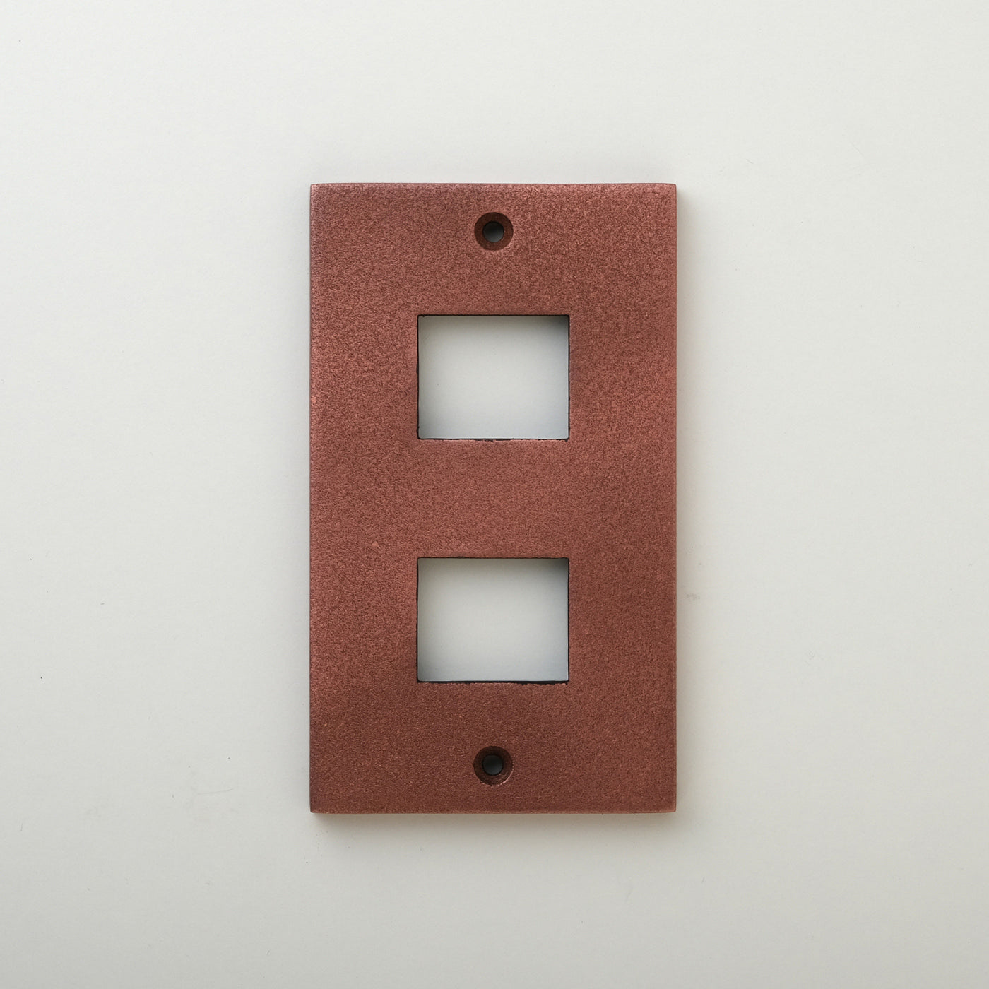 METAL PLATE 鋳肌 丹銅 1連2口