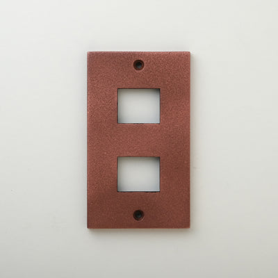 METAL PLATE 鋳肌 丹銅 1連2口