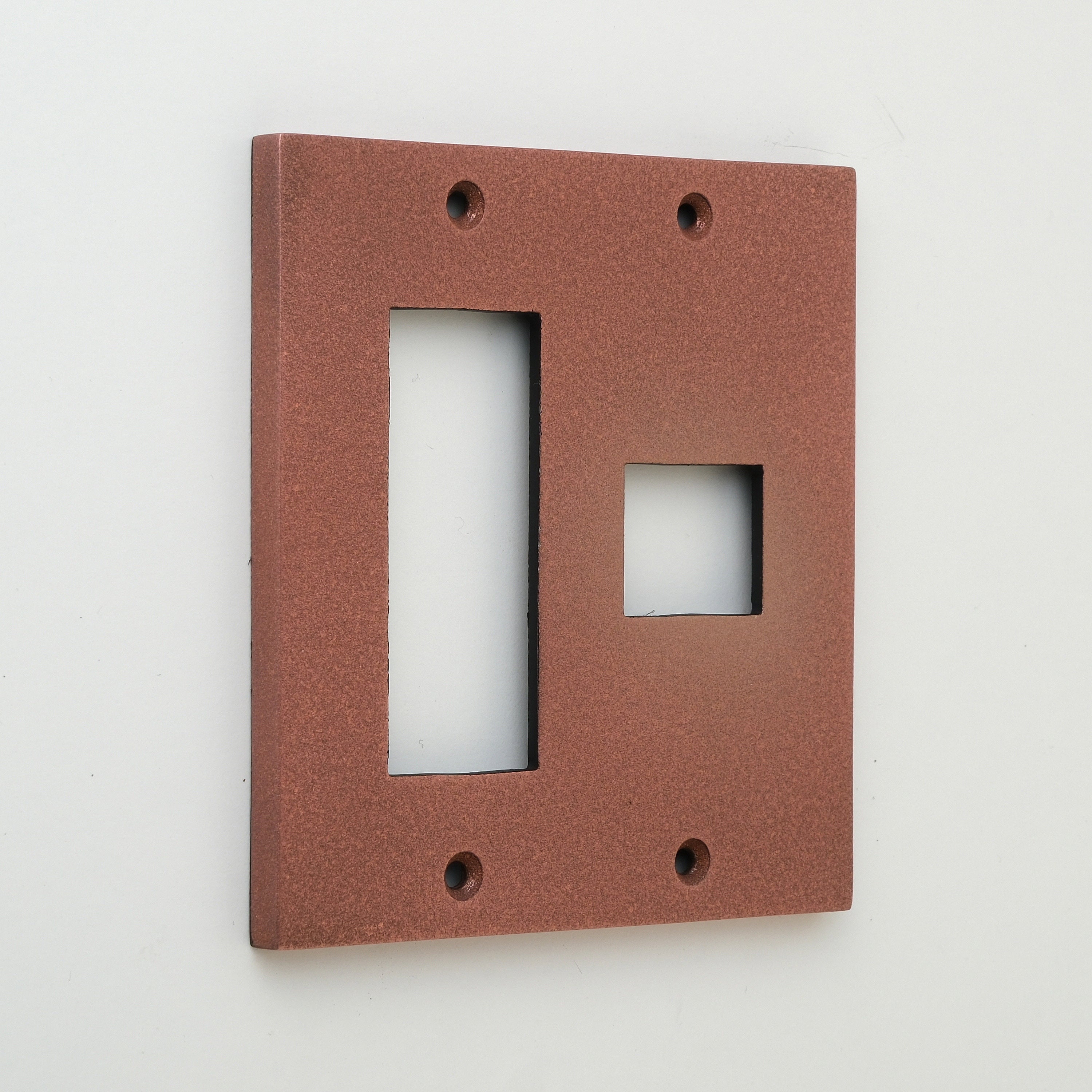 METAL PLATE 鋳肌 丹銅 2連1口＋3口