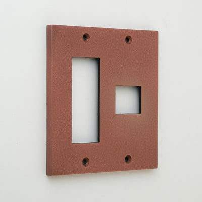 METAL PLATE 鋳肌 丹銅 2連1口＋3口