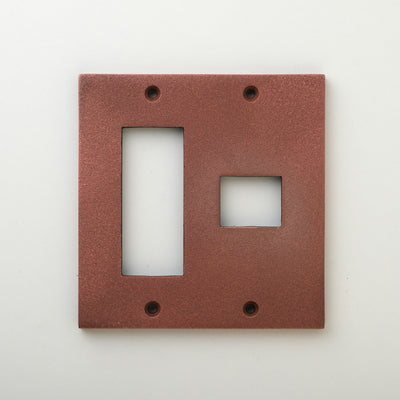 METAL PLATE 鋳肌 丹銅 2連1口＋3口