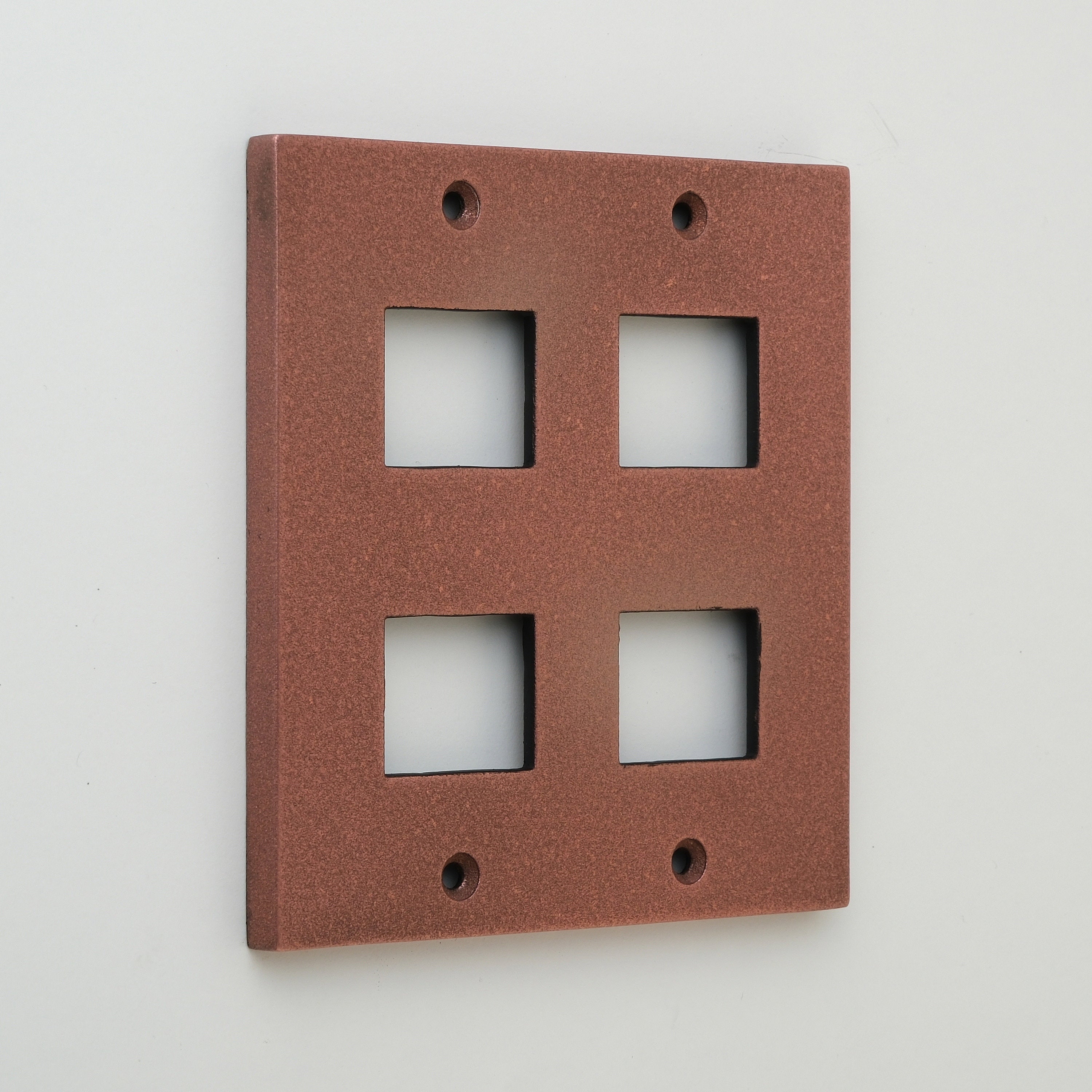 METAL PLATE 鋳肌 丹銅 2連2口＋2口