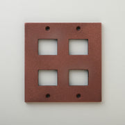 METAL PLATE 鋳肌 銅 2連2口＋2口