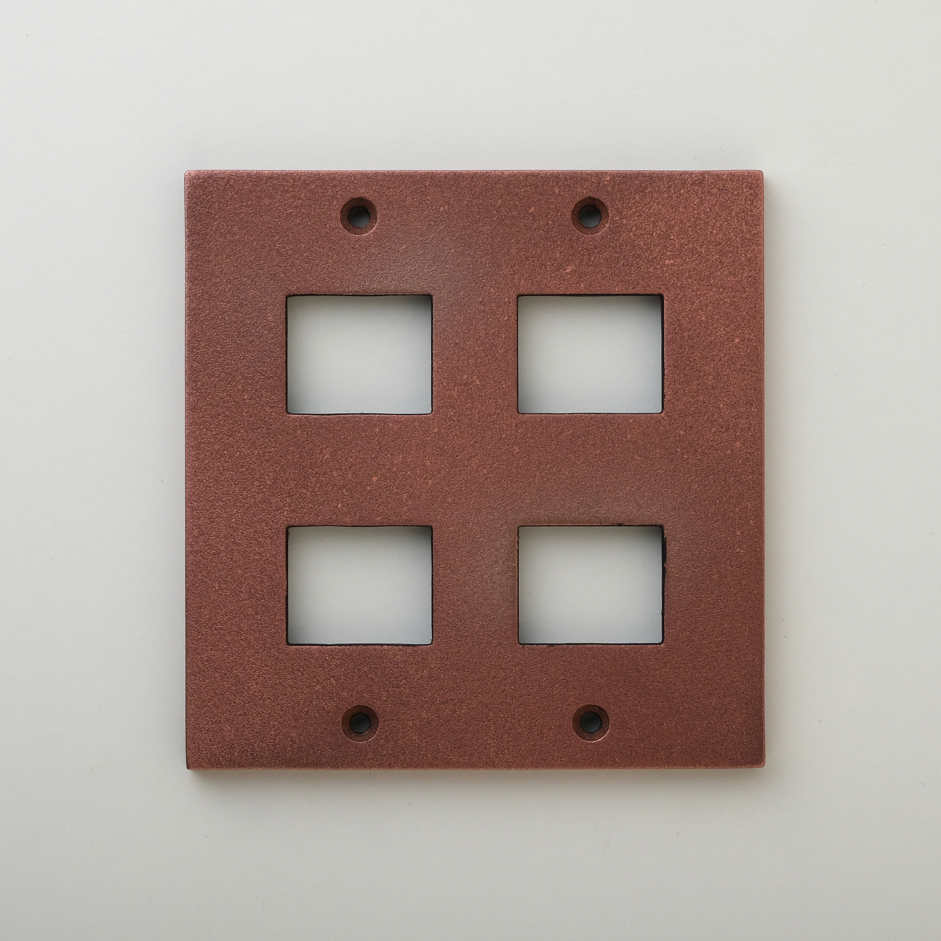 METAL PLATE 鋳肌 丹銅 2連2口＋2口