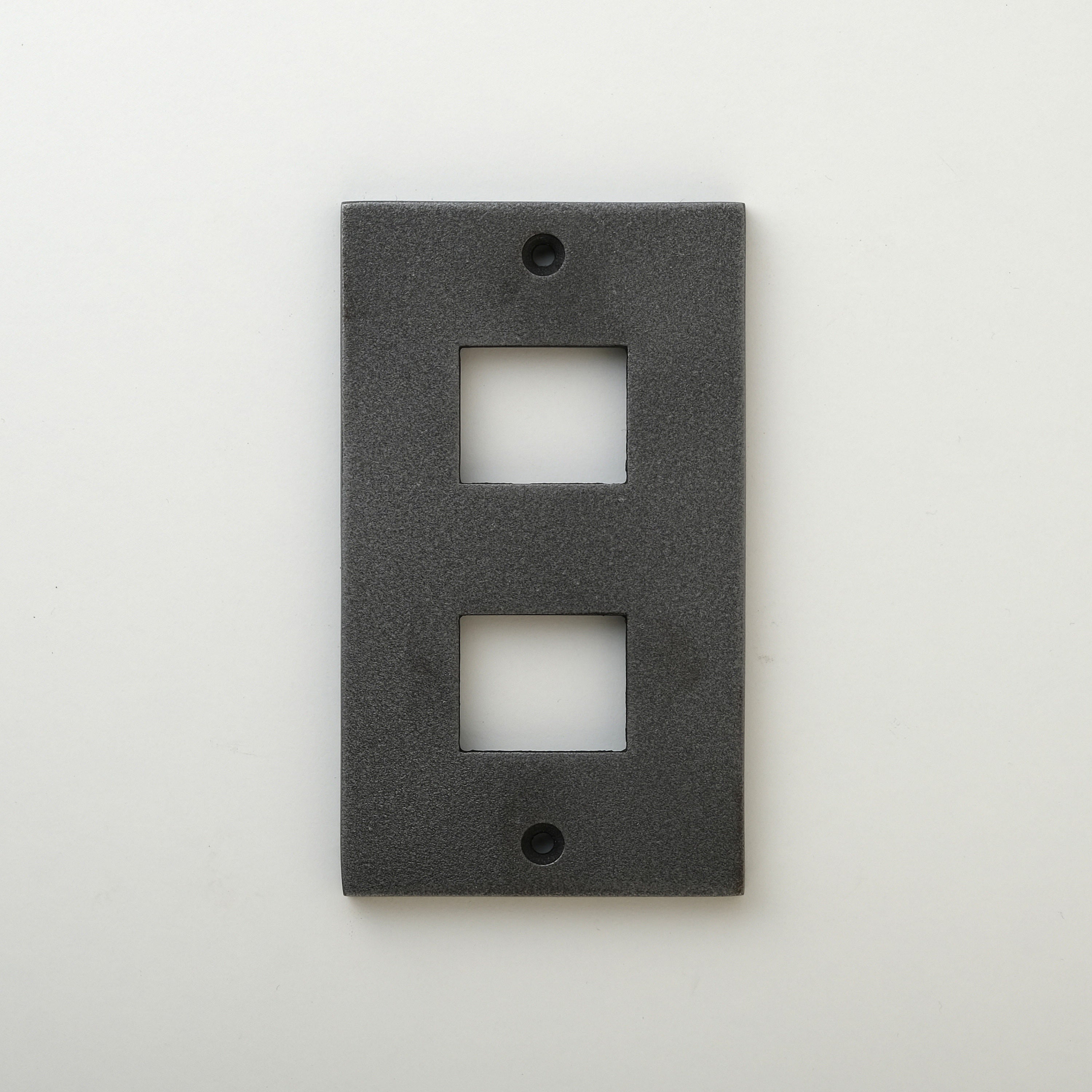 METAL PLATE 鋳肌 鉄 1連2口