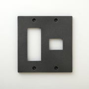 METAL PLATE 鋳肌 鉄 2連1口＋三口