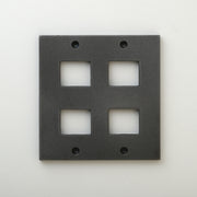 METAL PLATE 鋳肌 鉄 2連2口＋2口