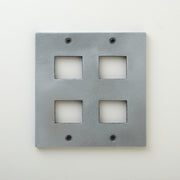 METAL PLATE 鋳肌 亜鉛 2連2口＋2口