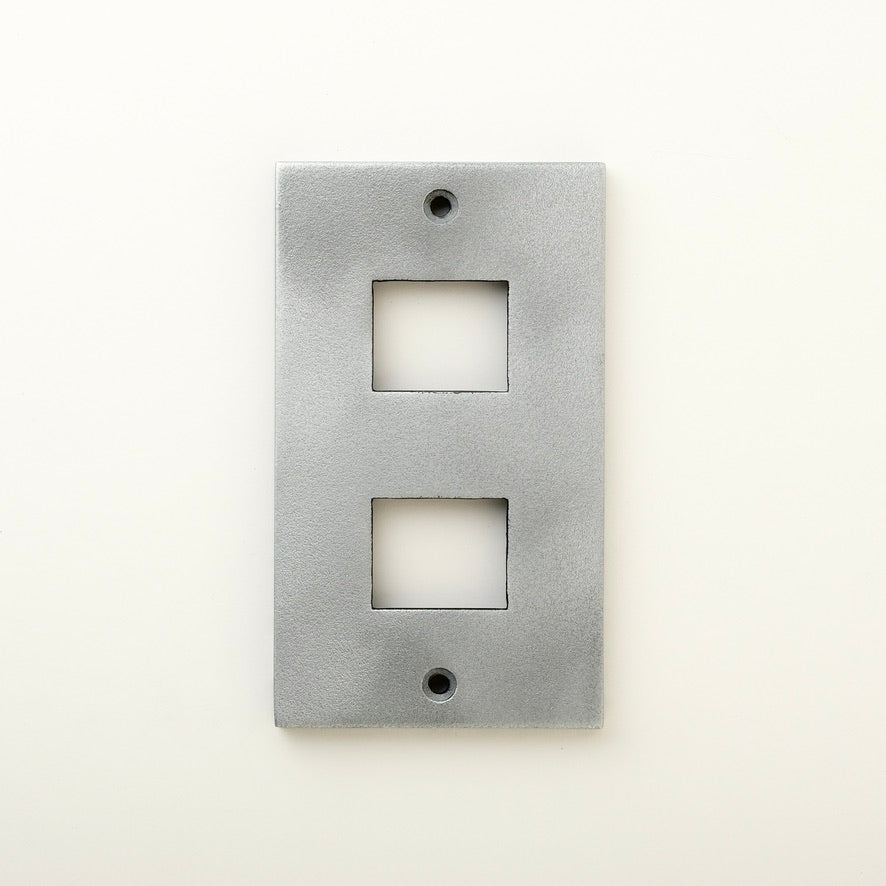 METAL PLATE 鋳肌 錫 1連2口