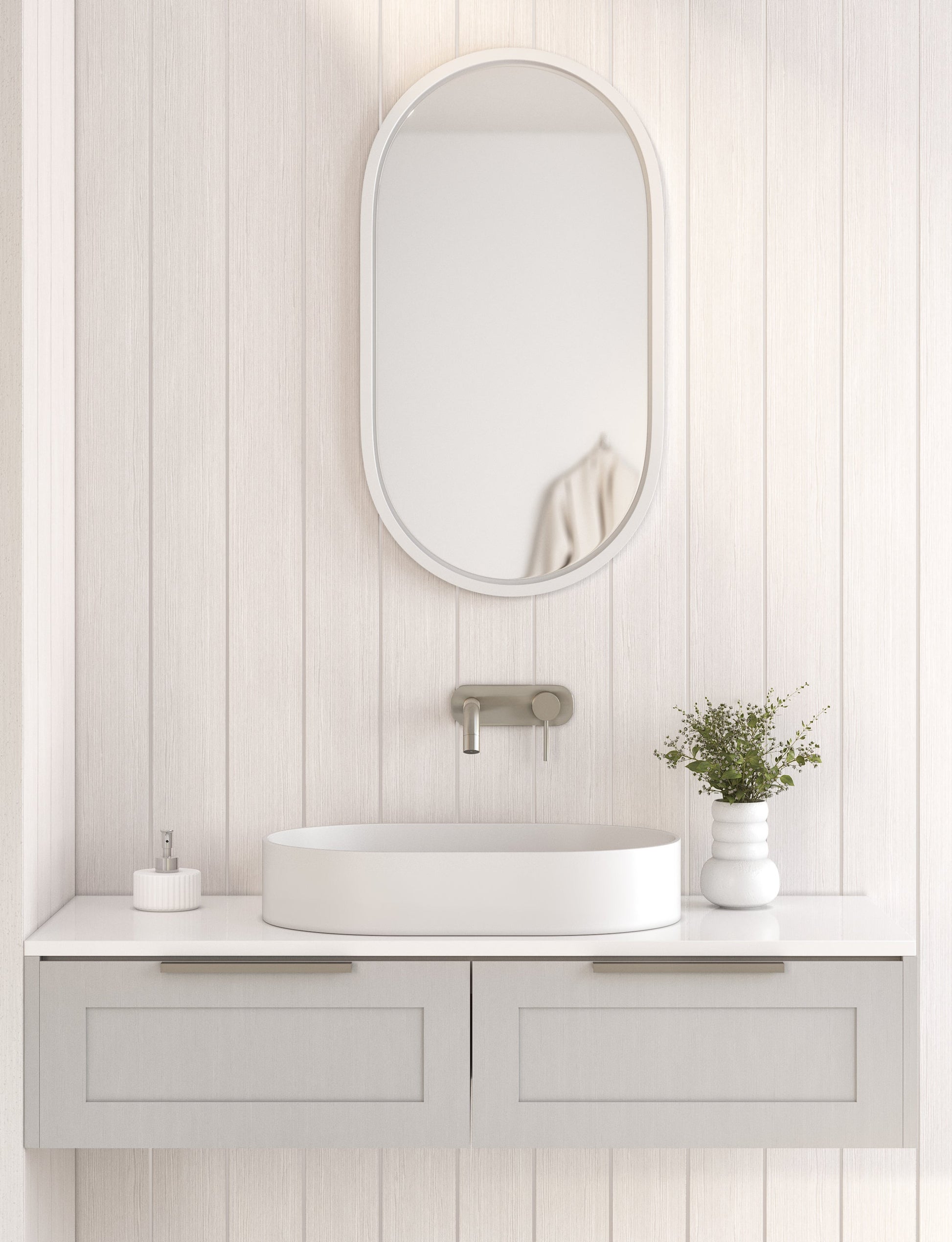 エリシアン・壁付混合水栓　壁付１穴レバーハンドル一体型