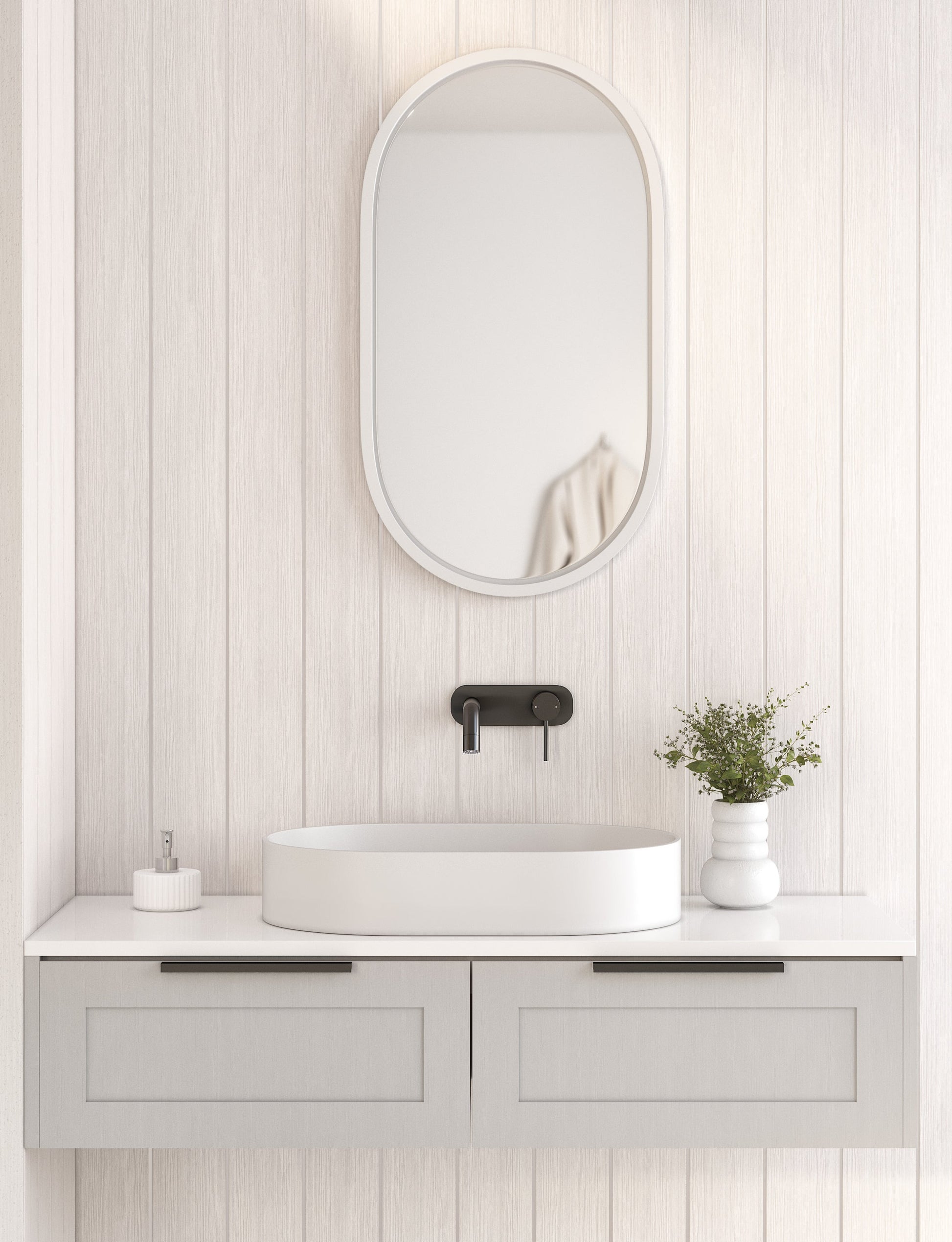 エリシアン・壁付混合水栓　壁付１穴レバーハンドル一体型