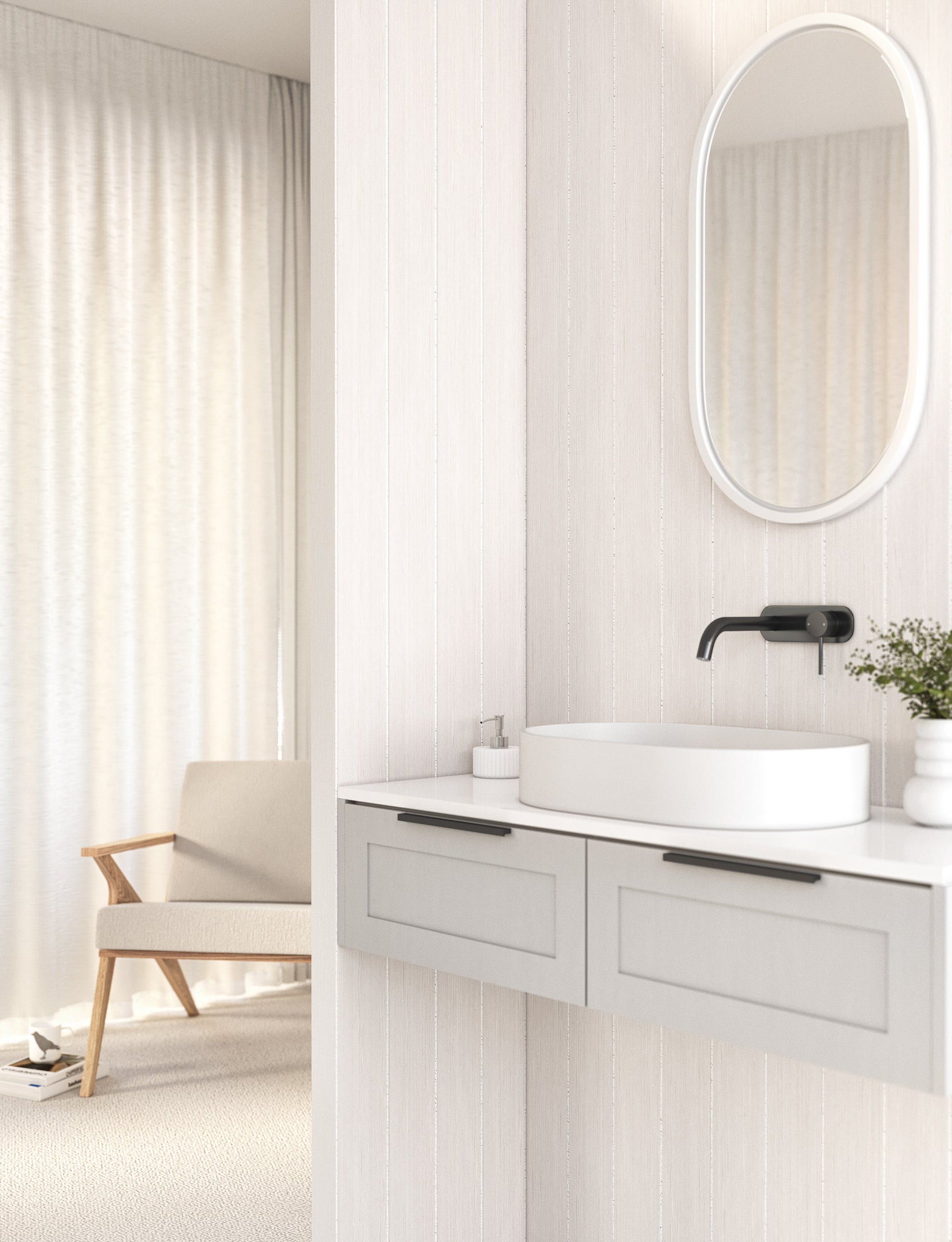 エリシアン・壁付混合水栓　壁付１穴レバーハンドル一体型