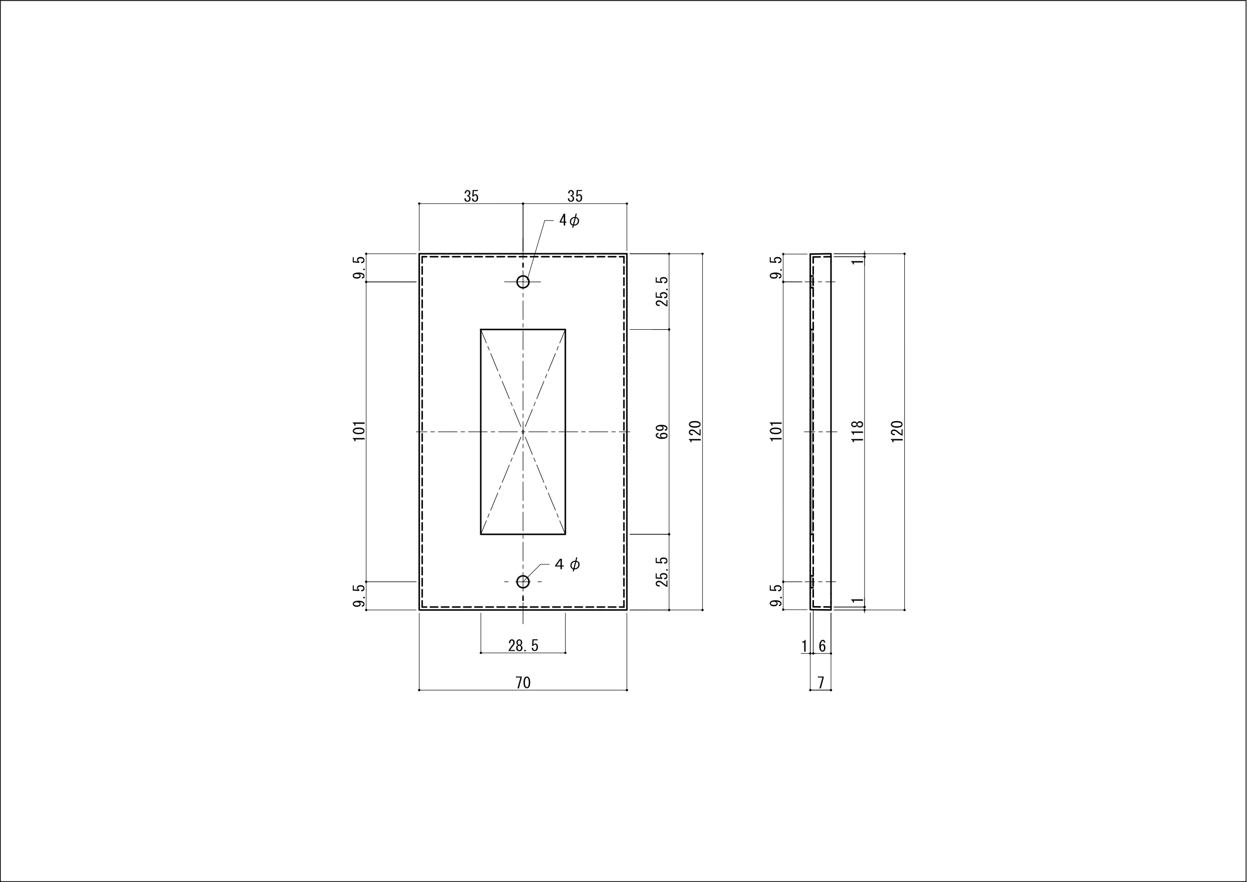 ステンレス（マットブラック）プレート１連３口用