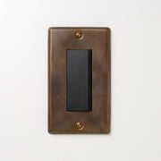 真鍮（燻し） プレート <br>+ NK スイッチシングル ブラック