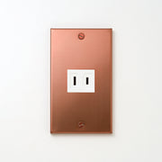 銅色（マット） プレート<br>+ NK 埋込コンセント ホワイト