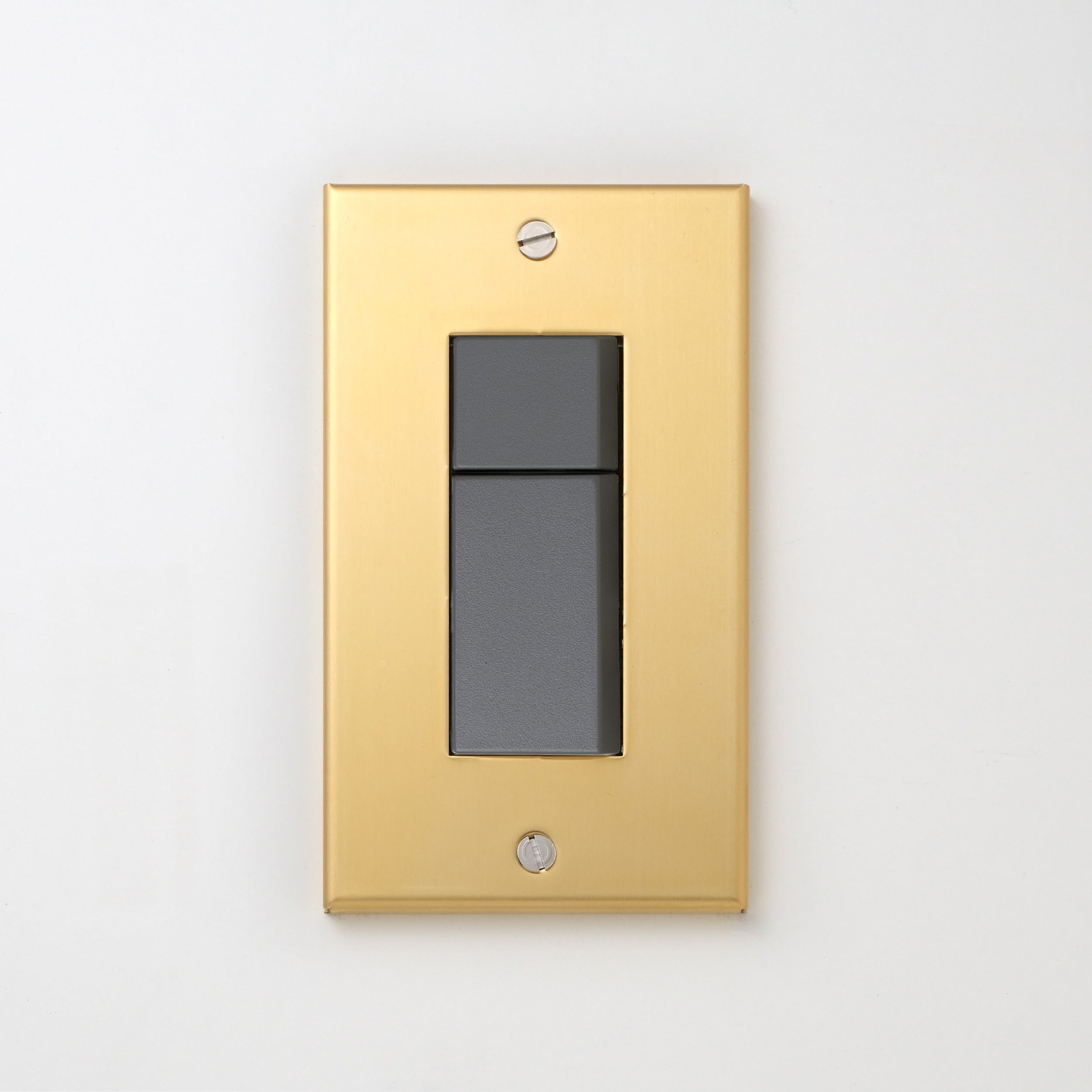 真鍮（素地） プレート <br>+ NK スイッチダブル グレー