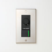 ステンレス素地 プレート <br>+ NK 正位相制御方式ライトコントロール＋片切、3路ガイドランプ（グリーン）スイッチ　 ブラック