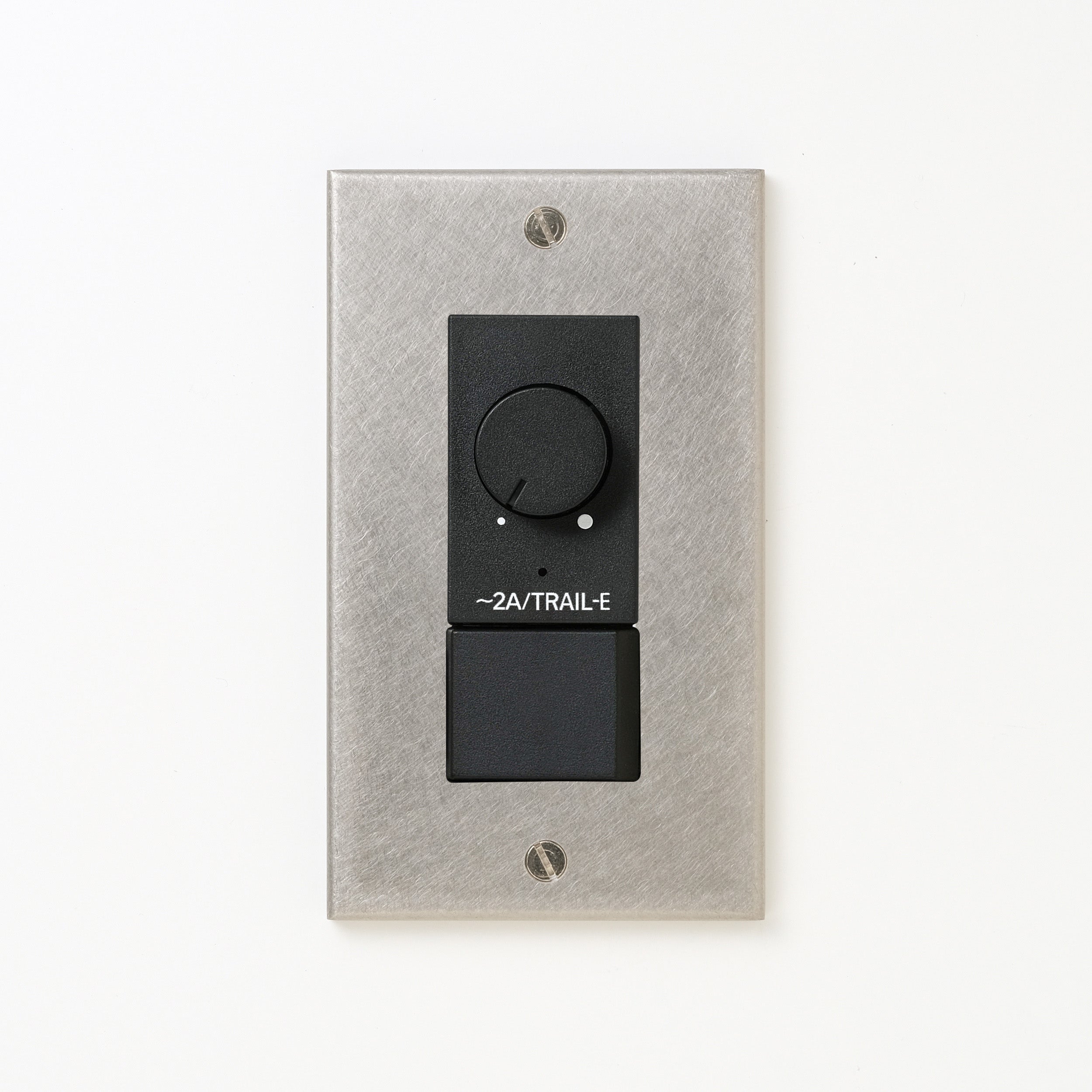 ステンレス（バイブレーション）プレート <br>+ NK 逆位相制御方式ライトコントロール＋片切、3路スイッチ　 ブラック