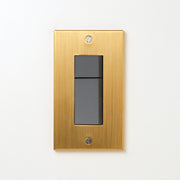 真鍮（ヘアライン） プレート <br>+ NK スイッチダブル グレー