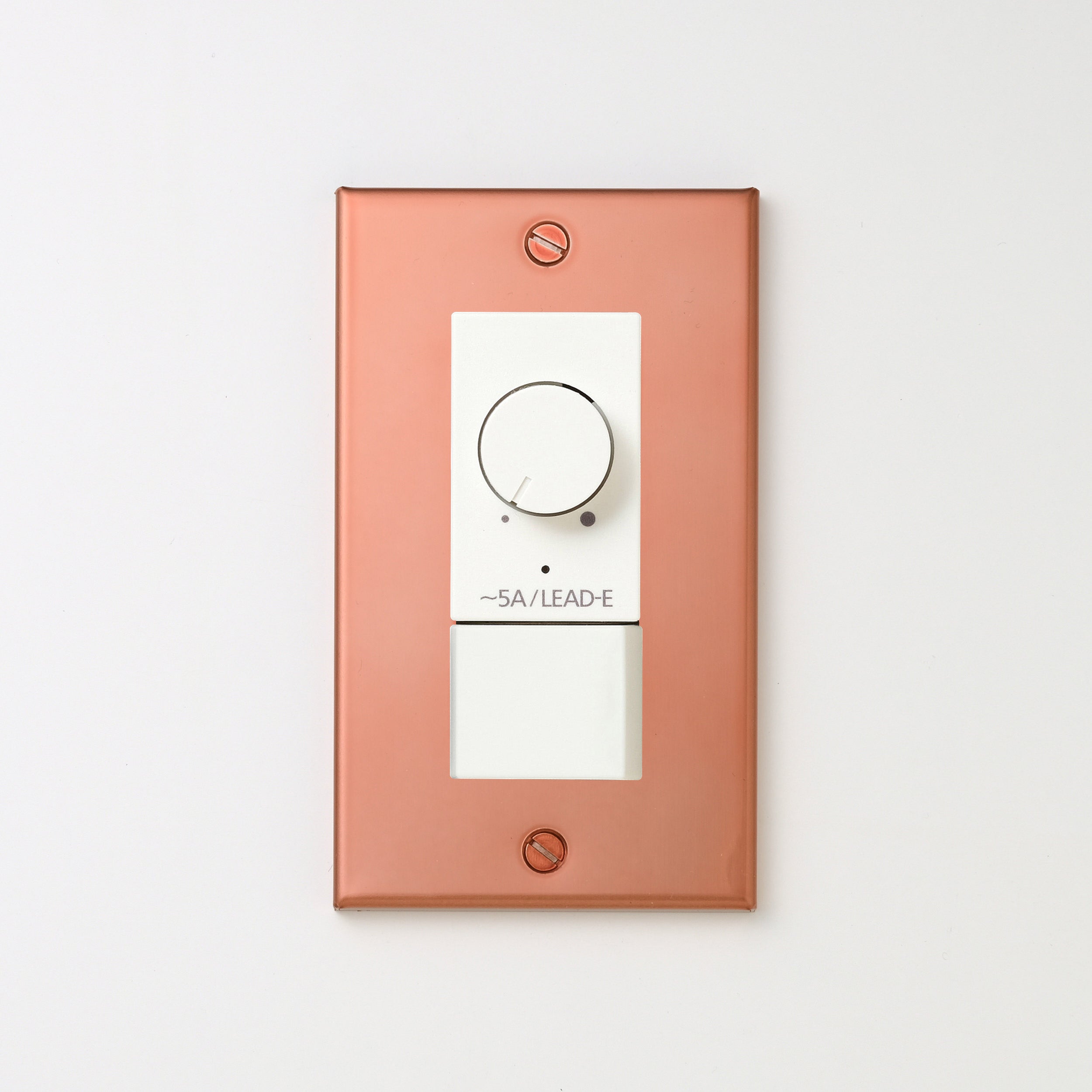 銅色（マット） プレート <br>+ NK 正位相制御方式ライトコントロール＋片切、3路スイッチ　 ホワイト