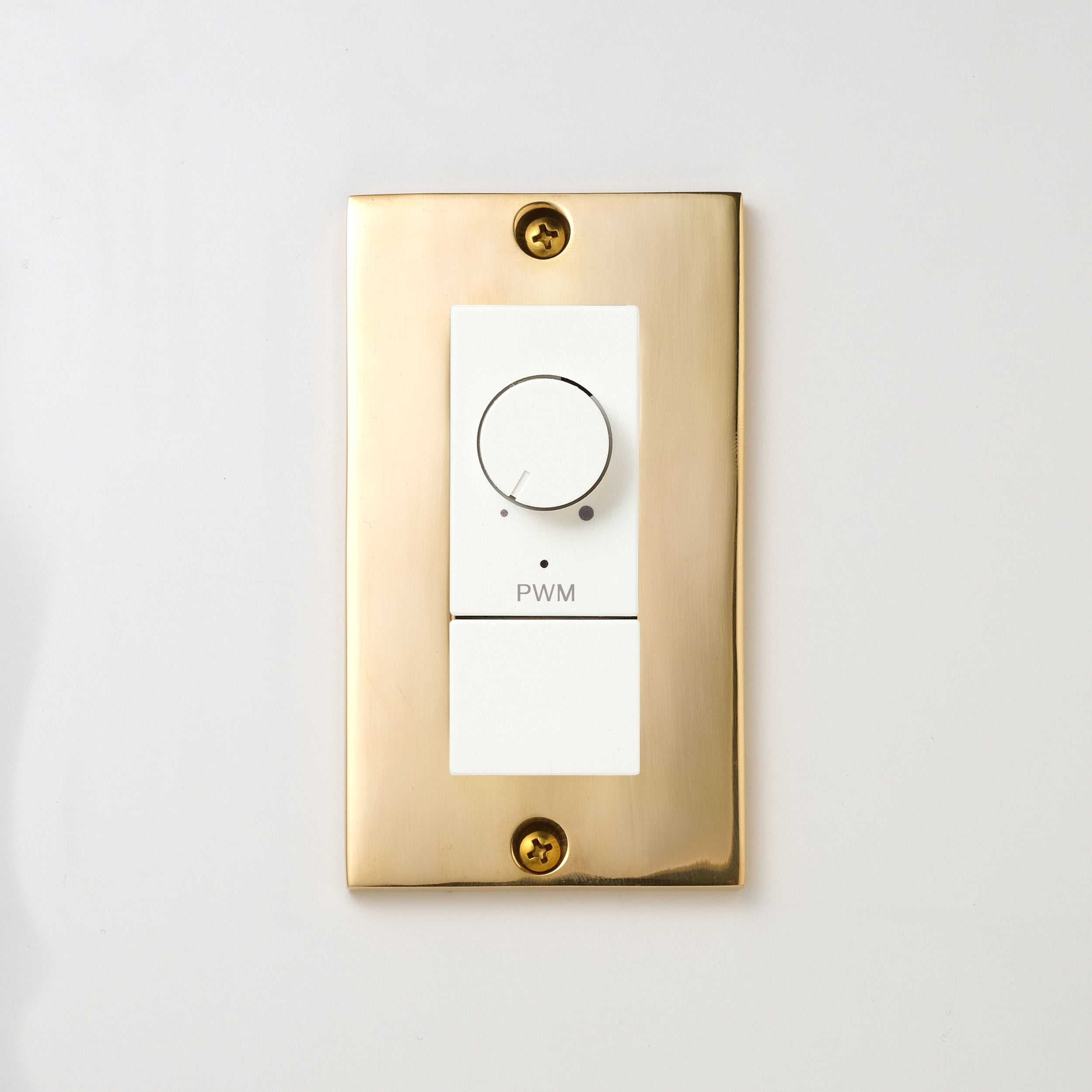 真鍮砂型鋳造（磨き）プレート <br>+ NK PWM制御方式(1ch)ライトコントロール＋ブランクチップ付　 ホワイト