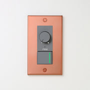 銅色（マット） プレート <br>+ NK PWM制御方式(1ch)ライトコントロール＋片切、3路ガイドランプ（グリーン）スイッチ　 グレー