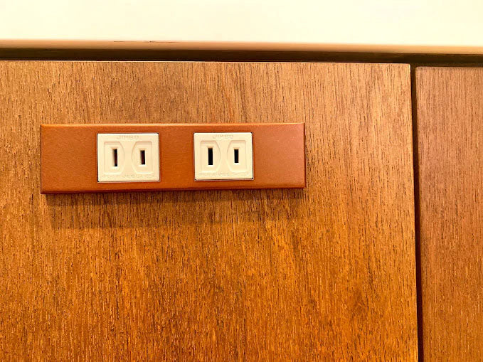 コンセンティック 銅色 家具用プレート２口用 