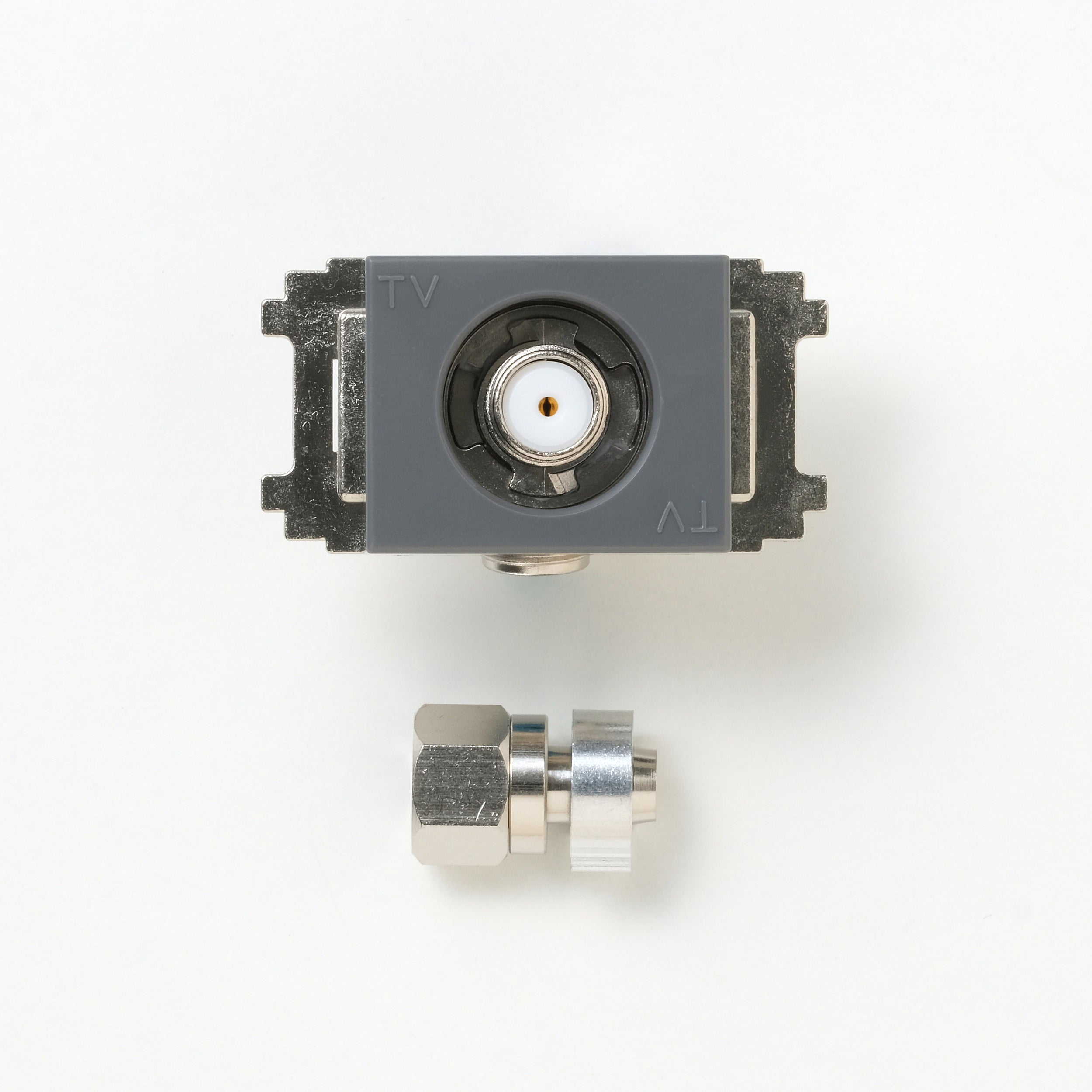 NKシリーズ　新4K8K衛星放送対応　埋込小型高シールドテレビ端子　グレー