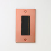 銅色（マット） プレート <br>+ NK 片切、3路チェックランプ（オレンジ）付スイッチシングル  ブラック