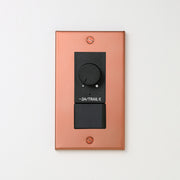 銅色（マット） プレート <br>+ NK 逆位相制御方式ライトコントロール＋片切、3路スイッチ　 ブラック